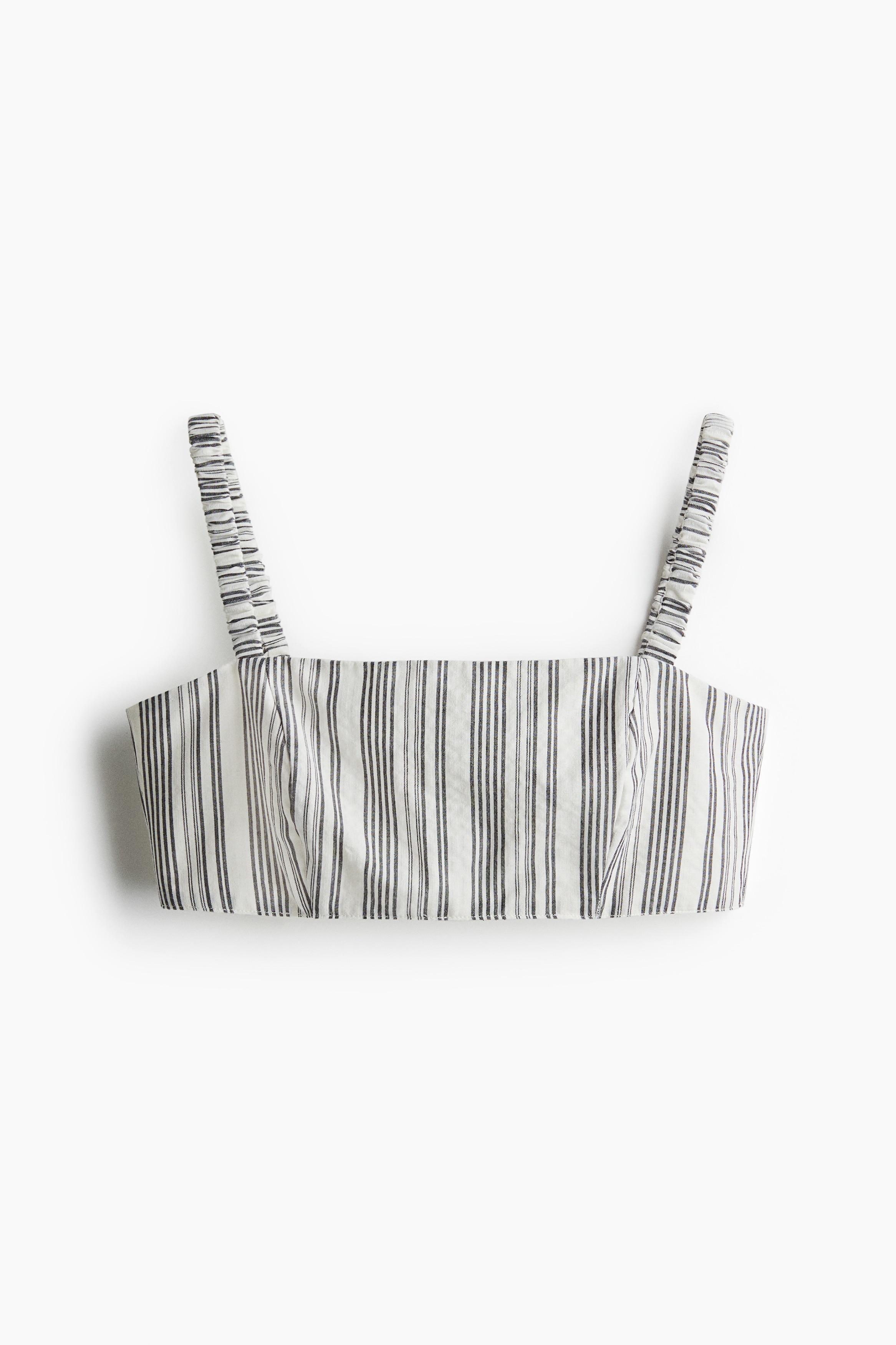 Crop top - White/Grey striped