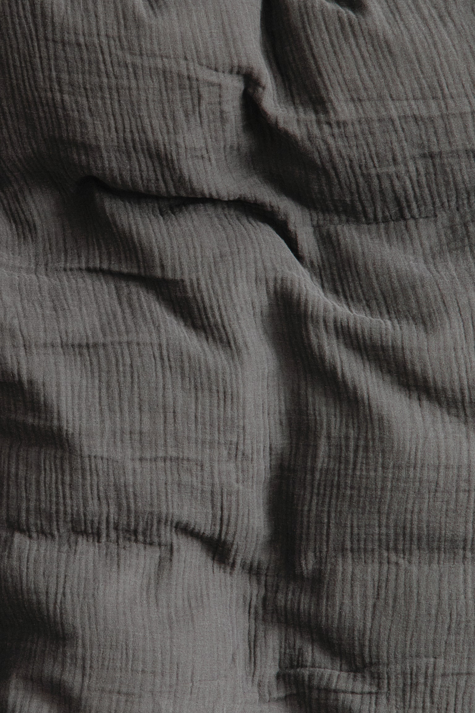 Muslin double/king duvet cover set - Anthracite grey/Light beige/Dark brown/Mole/Light dusty green/Light dusty blue/Brown/Dark green/Forest green/Light mole/Black/Light pink/Rust red - 3