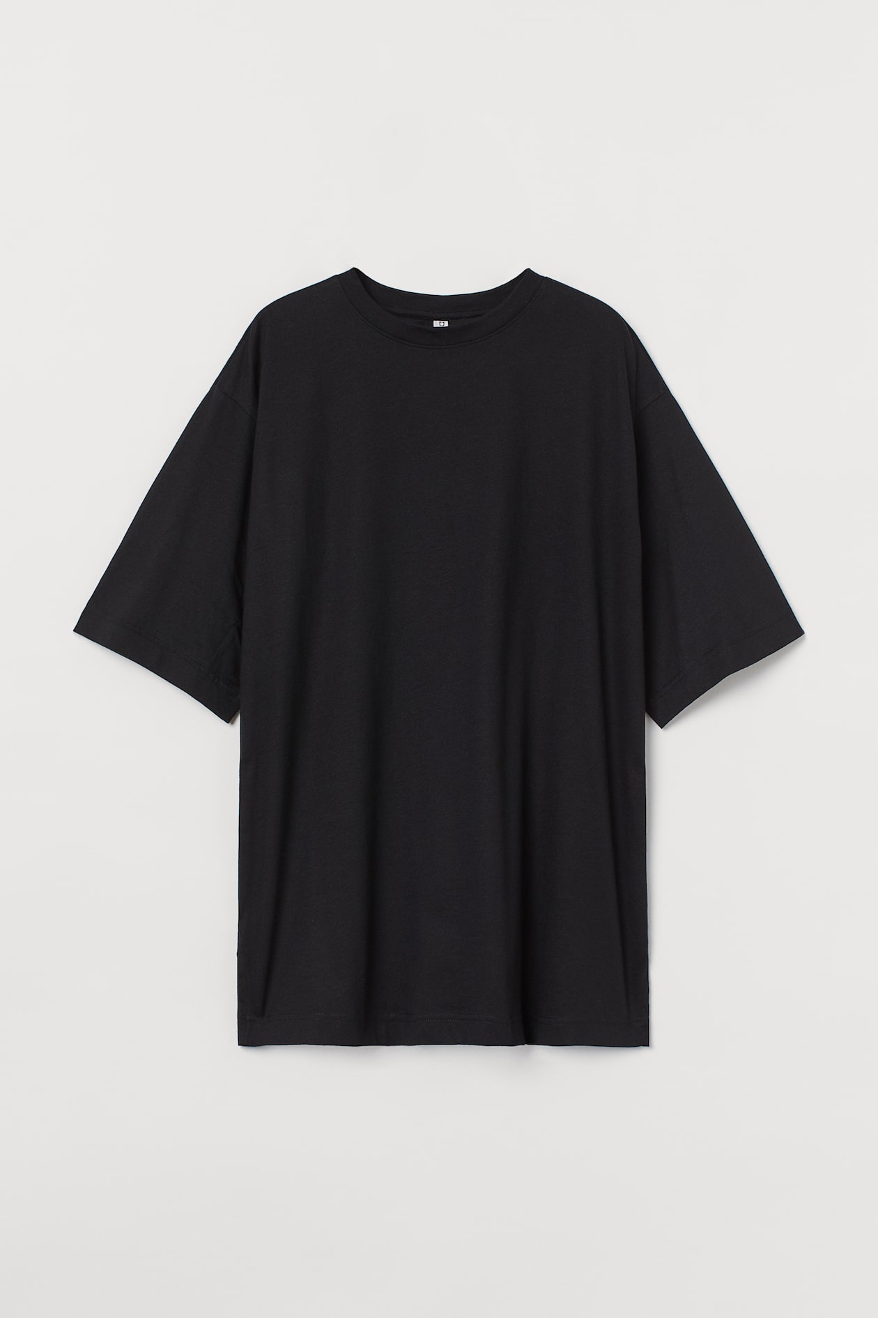 Oversized T-shirt - Round neck - Short sleeve - Black - Ladies | H&M GB