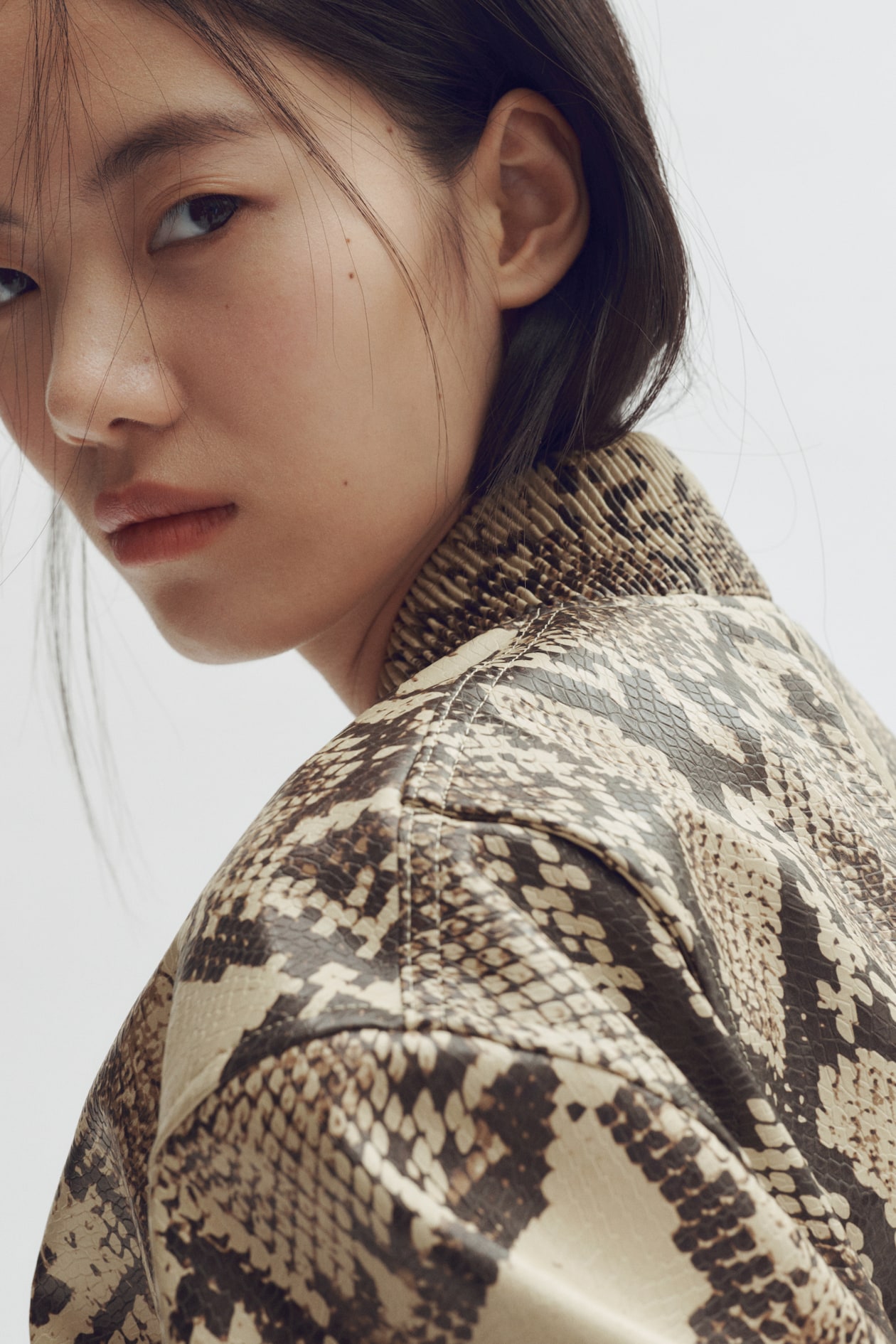 Snakeskin-Print Bomber Jacket - image 5