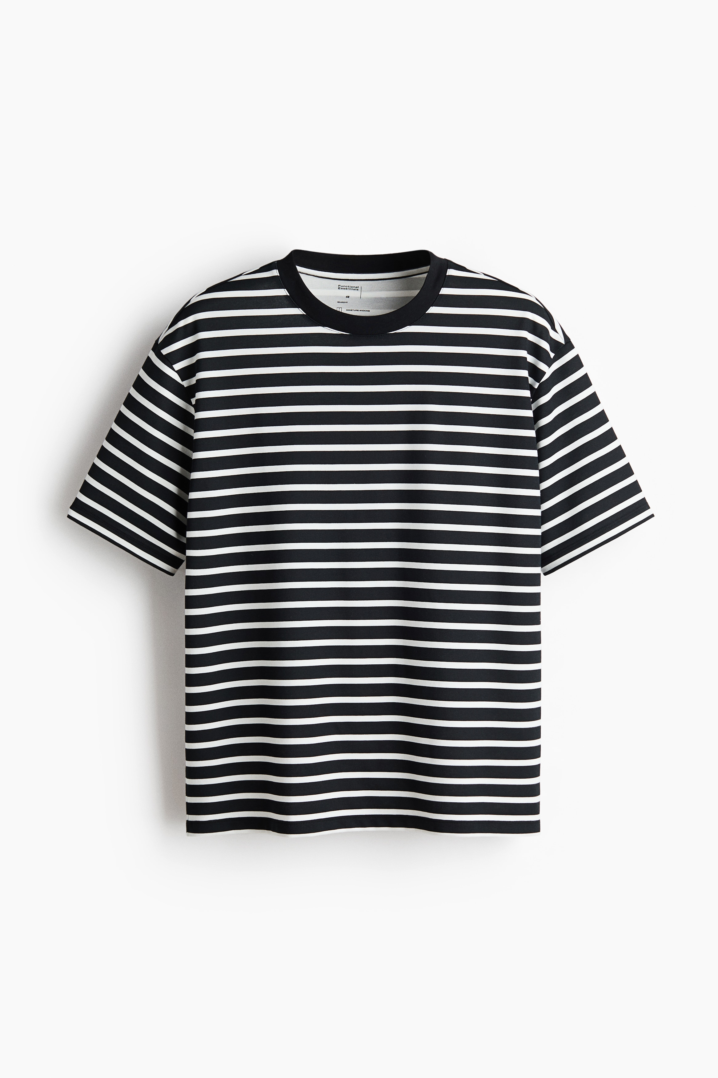 Cooling Relaxed Fit T-shirt - Black/Striped/White/Black/Grey marl/Dark beige/Navy blue/Beige/Dark brown