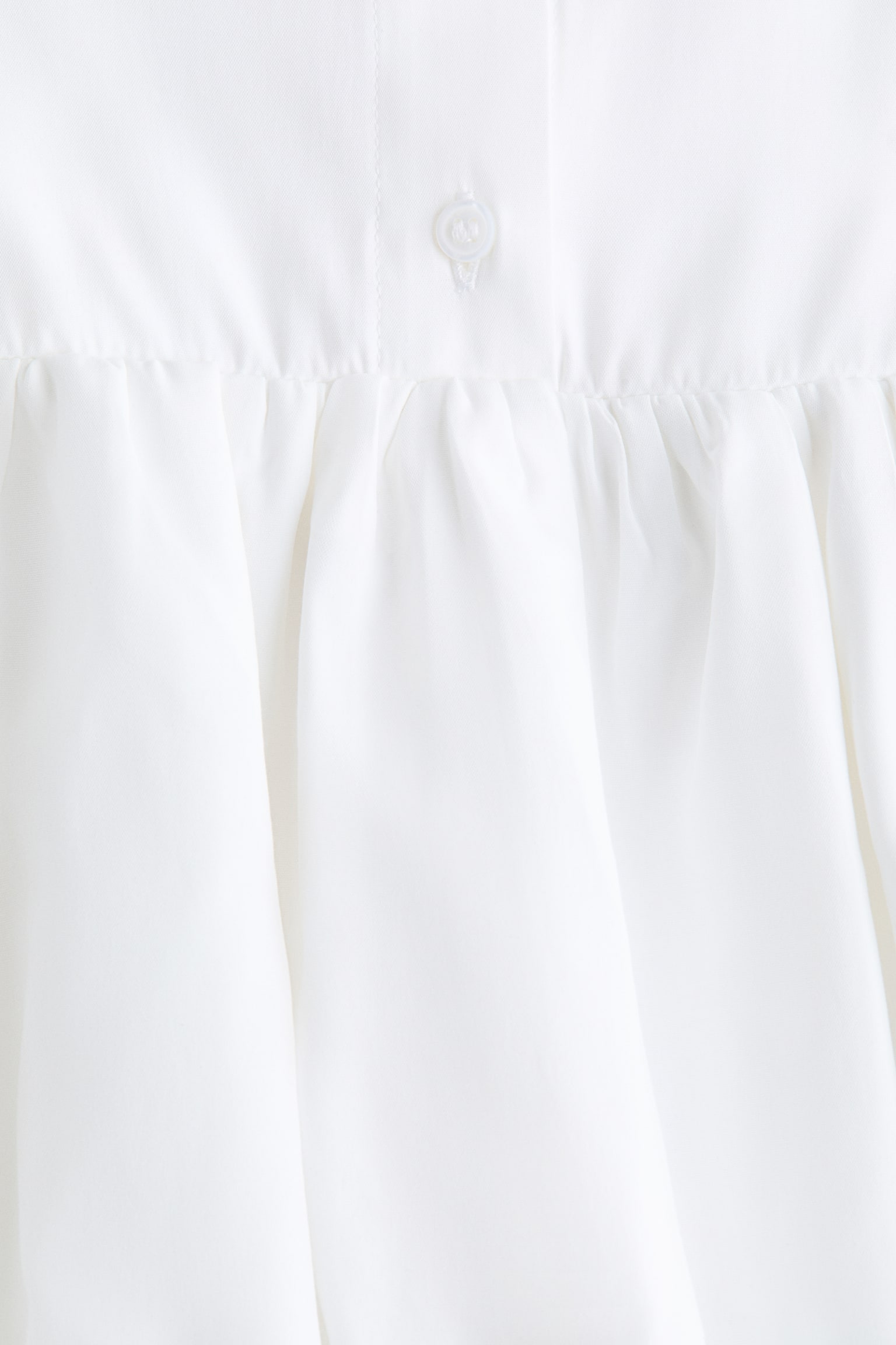 Vestido camisa con bastilla abombada - Blanco/Azul marino/Azul claro/Franjas - 4