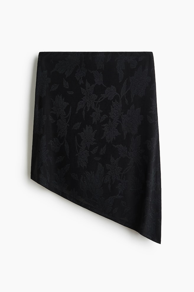 Jacquard-Jersey Bandeau Top - Black - 1