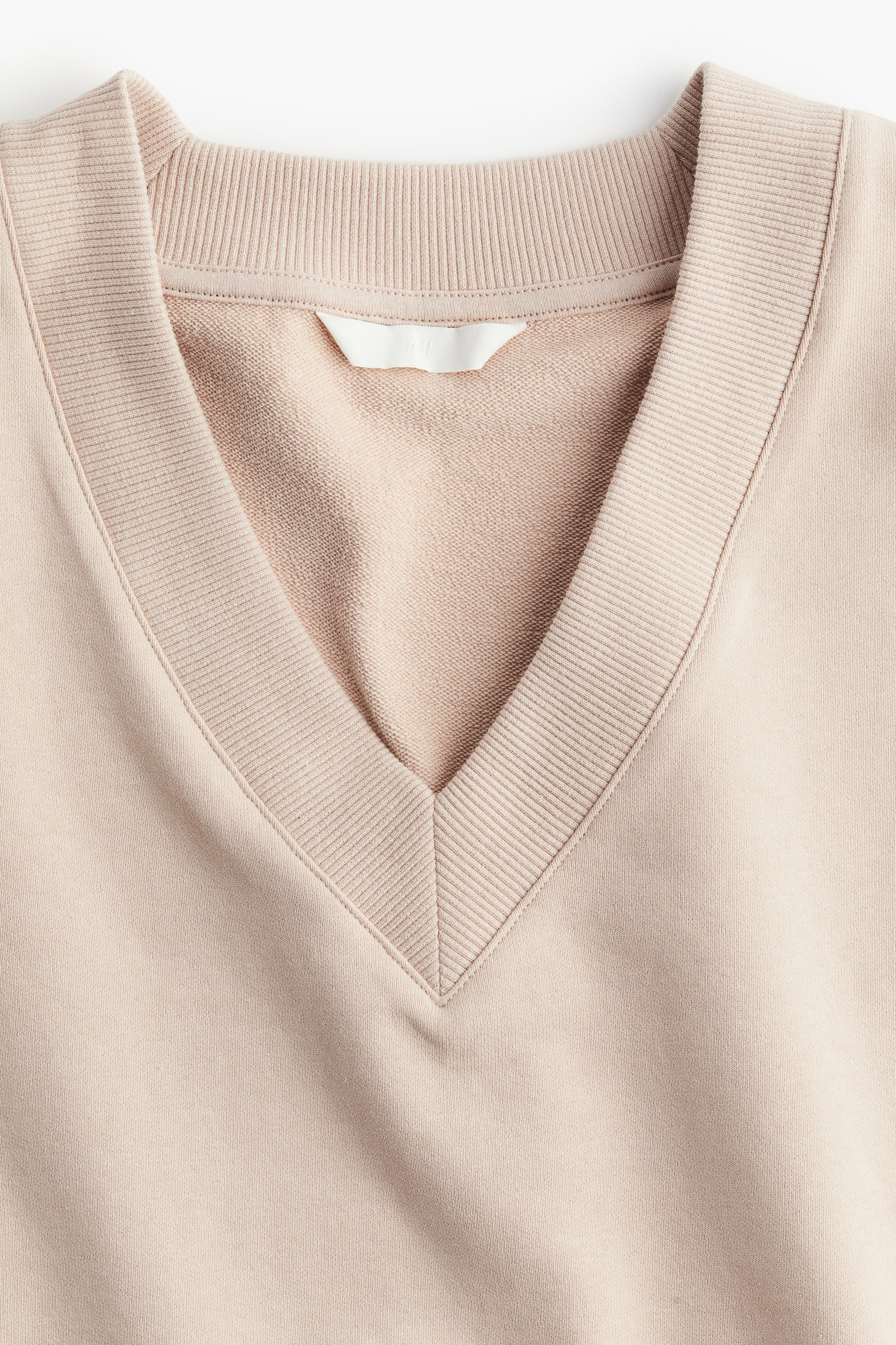 拡大画像を表示: VネックTシャツ - ライトベージュ - レディース | H&M JP 2