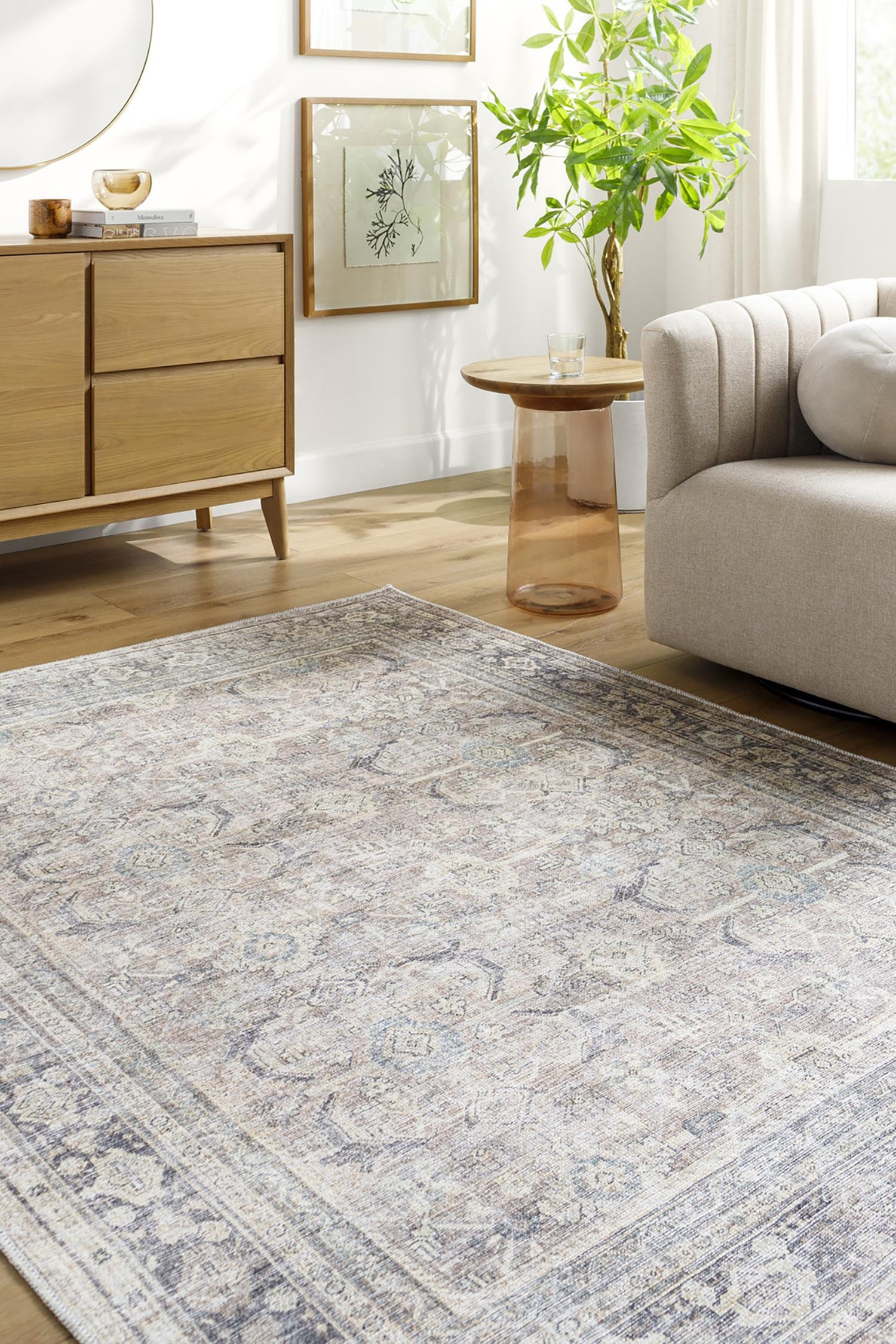 Becki Owens X Livabliss Machine Washable Area Rug - Light Brown