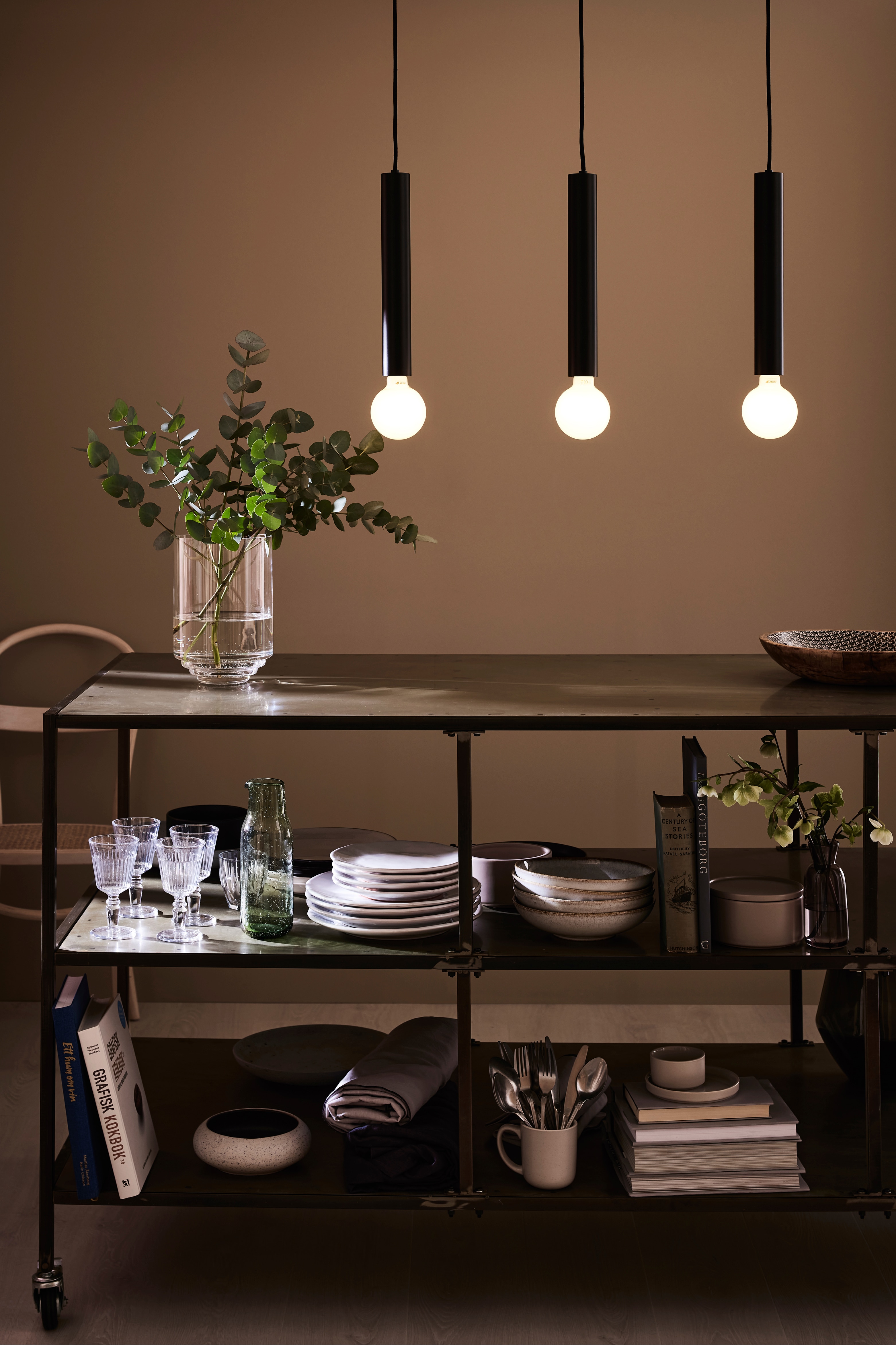 Sencillo Loftlampe - Black/Brass