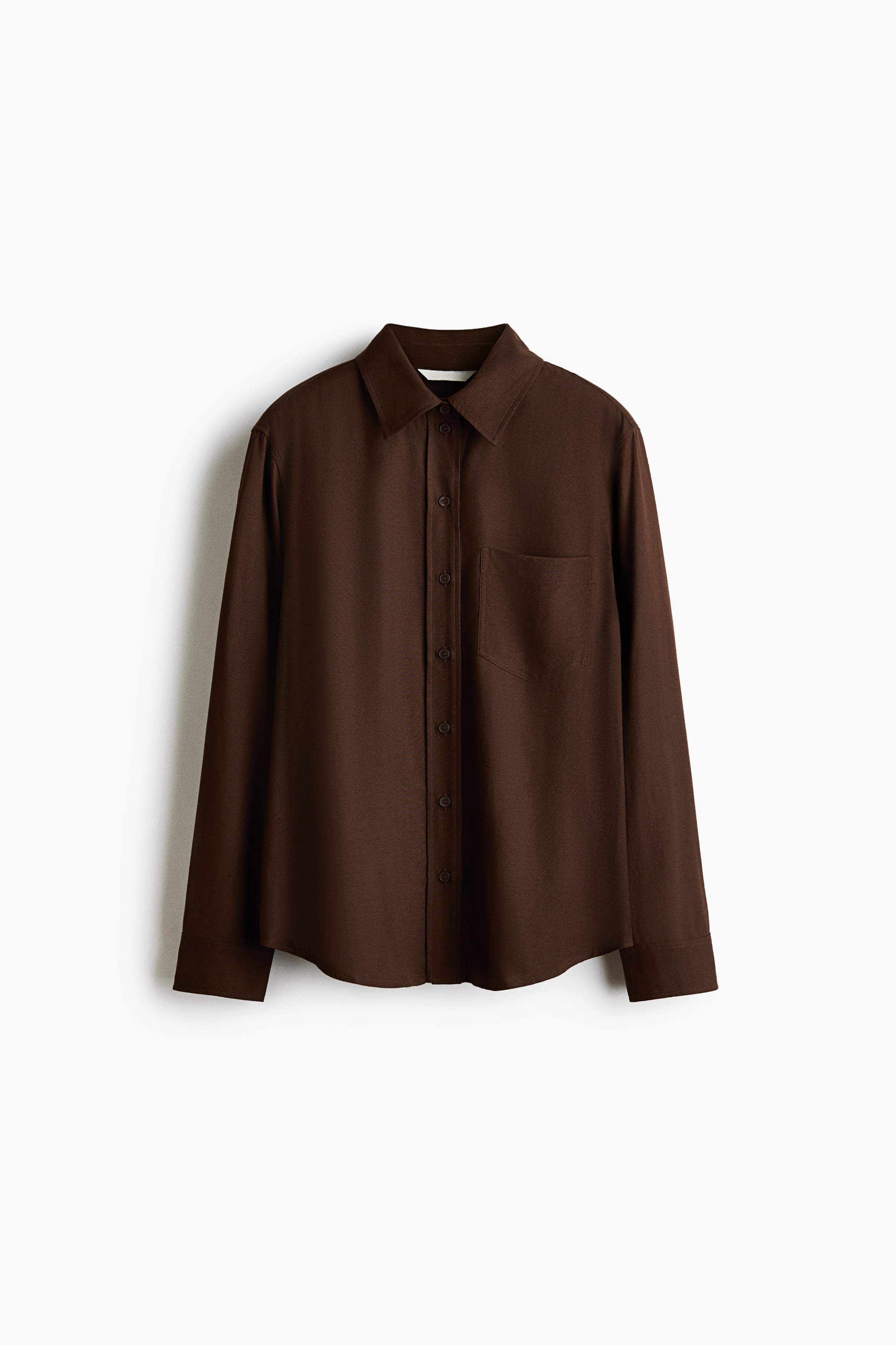 Linen-blend shirt - Dark brown/Dark red/Bright blue