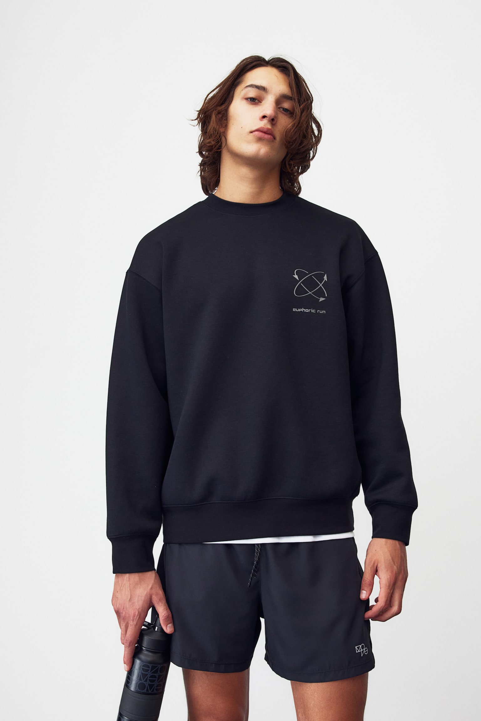 DryMove™ Sports sweatshirt - Black/Euphoric Run - 8