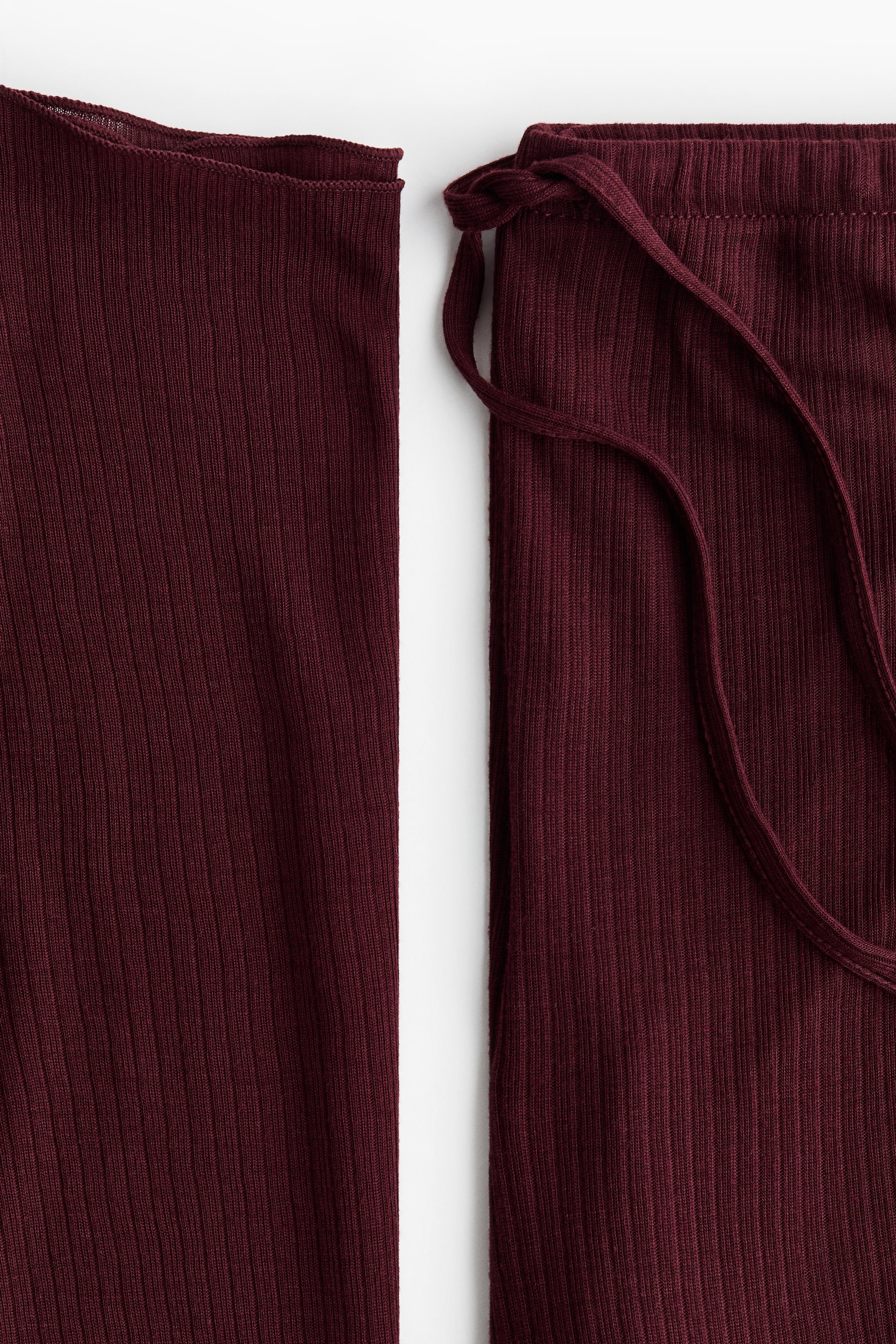 View larger image: Ribbed pyjamas - Burgundy - Ladies | H&M GB 2