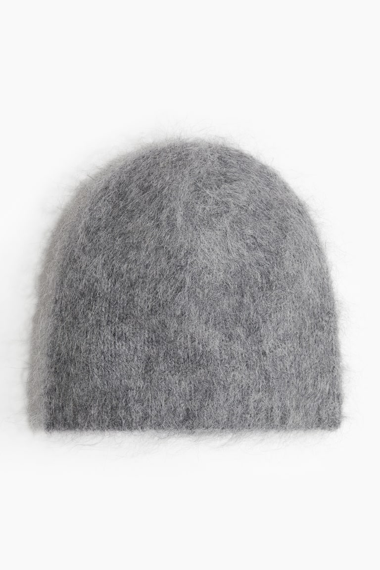 Mohair-Blend Beanie - Gray melange - Ladies | H&M PH display picture 3