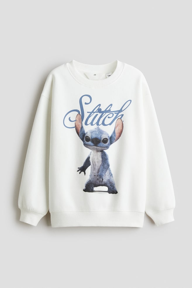 Oversized print-motif sweatshirt - White/Lilo & Stitch/Dark grey/Kuromi/Purple/SmileyWorld®/Light blue/Cinnamoroll/Light pink/Kuromi/Grey/Squishmallows/White/Snoopy/Dusty blue/Lilo & Stitch/Dark grey/KPop Demon Hunters/White/Cinnamoroll - 1