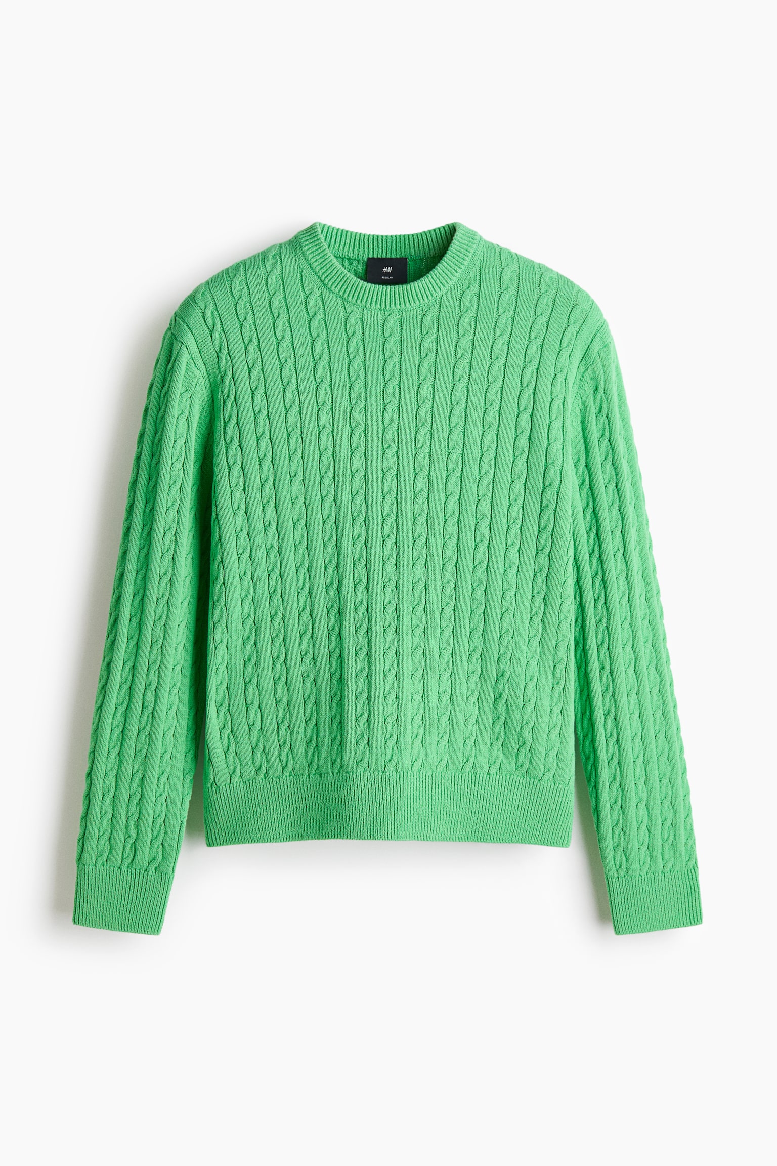 Chandail classique en tricot torsadé - Vert/Bleu clair/Marine - 1