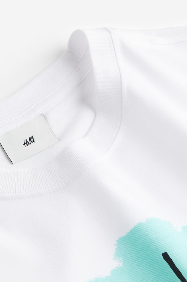 Painokuvallinen T-paita Loose Fit - Valkoinen/Sunshine/Valkoinen/Glow - 6