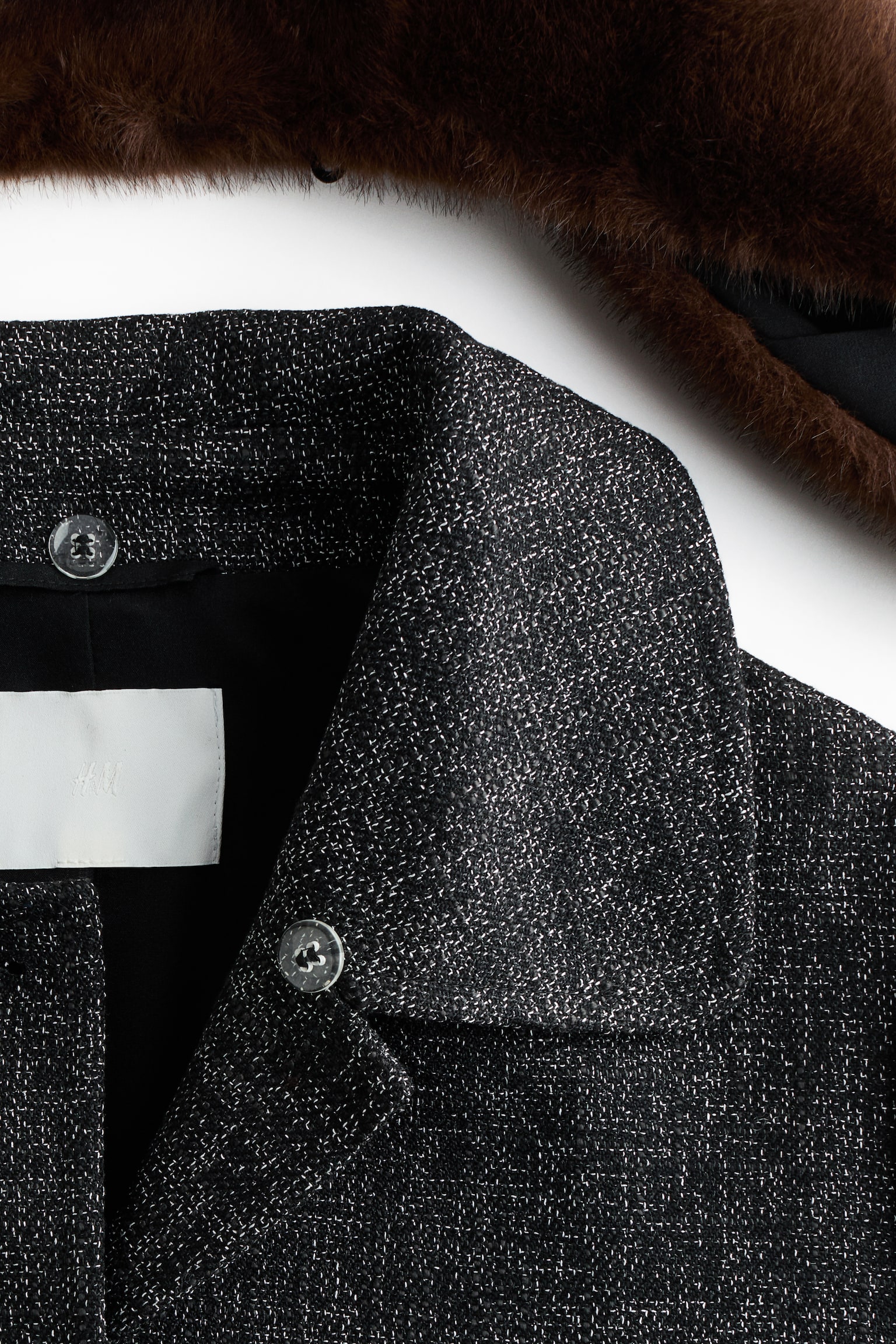 Car coat - Black marl/Black/Checked - 8