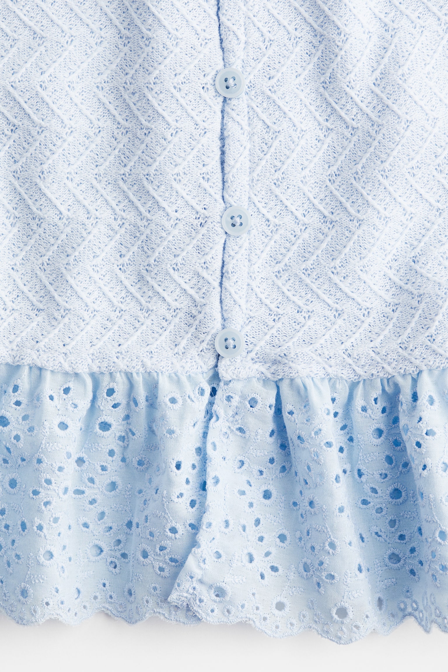 Peplumlu Hırka - Açık mavi/Açık bej - 3