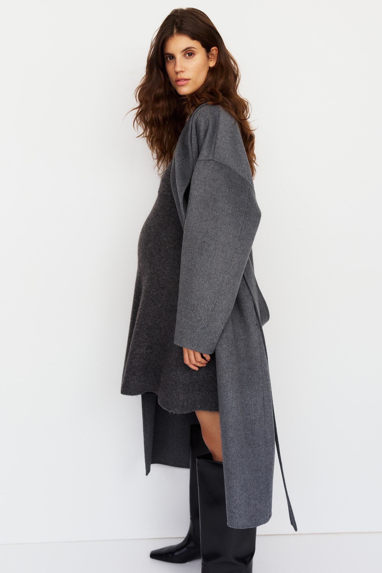 MAMA Long-sleeved dress - Dark grey/Navy blue - 7