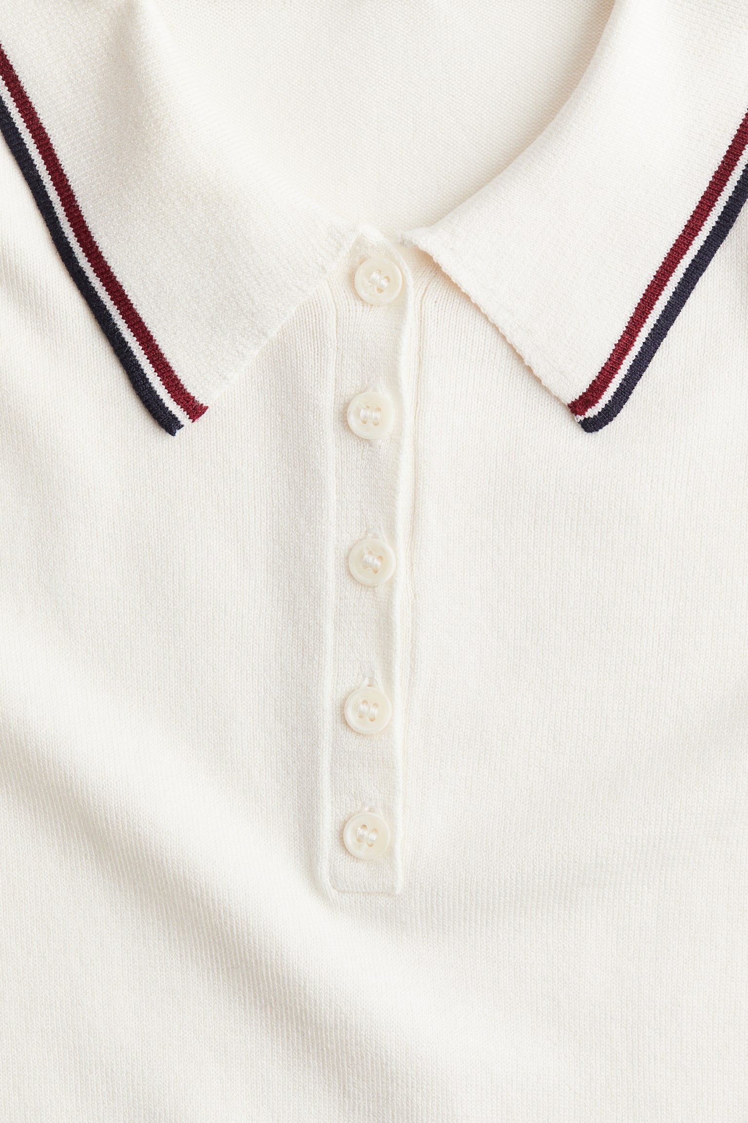 Fine-knit polo shirt - Cream/Grey marl/Navy blue/Light blue/Striped/Light pink/Light blue/Light purple/Striped - 6