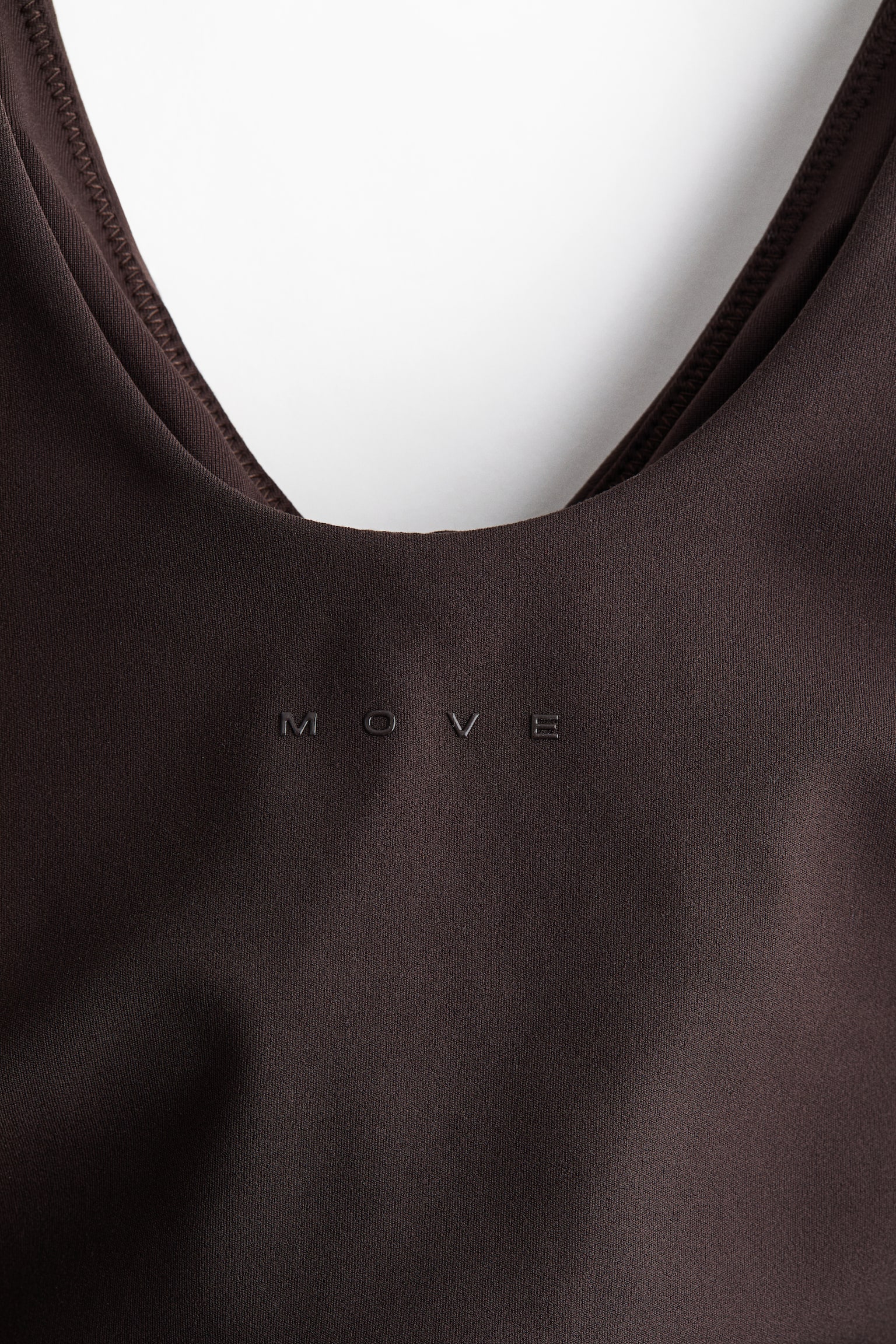 Sports Crop Top with SoftMove™ - Coffee bean brown/Black - 3