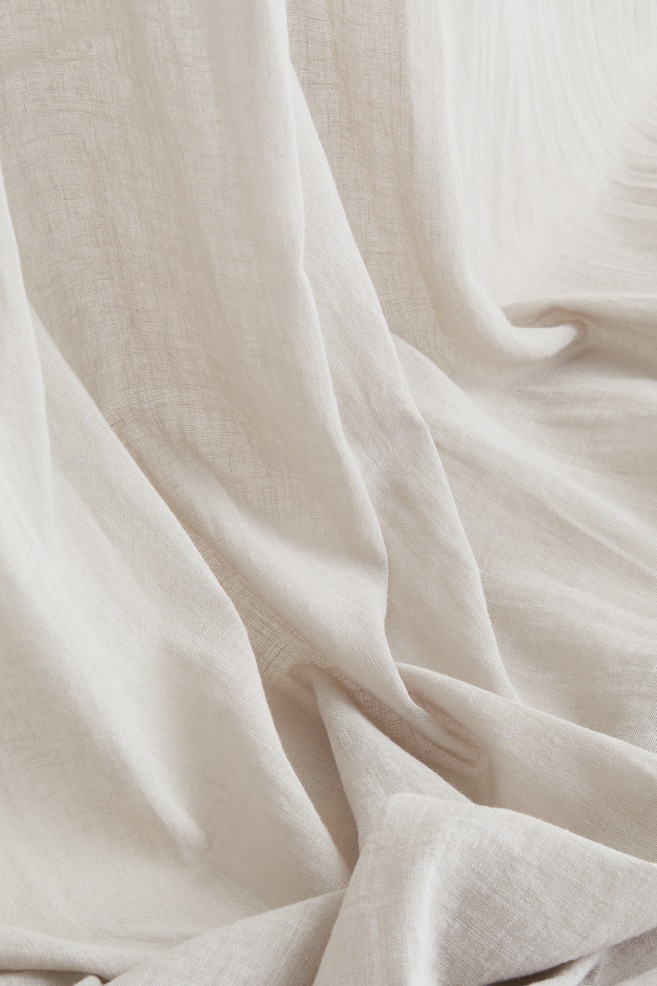 2-pack linen-blend curtains - Light greige/White - 6