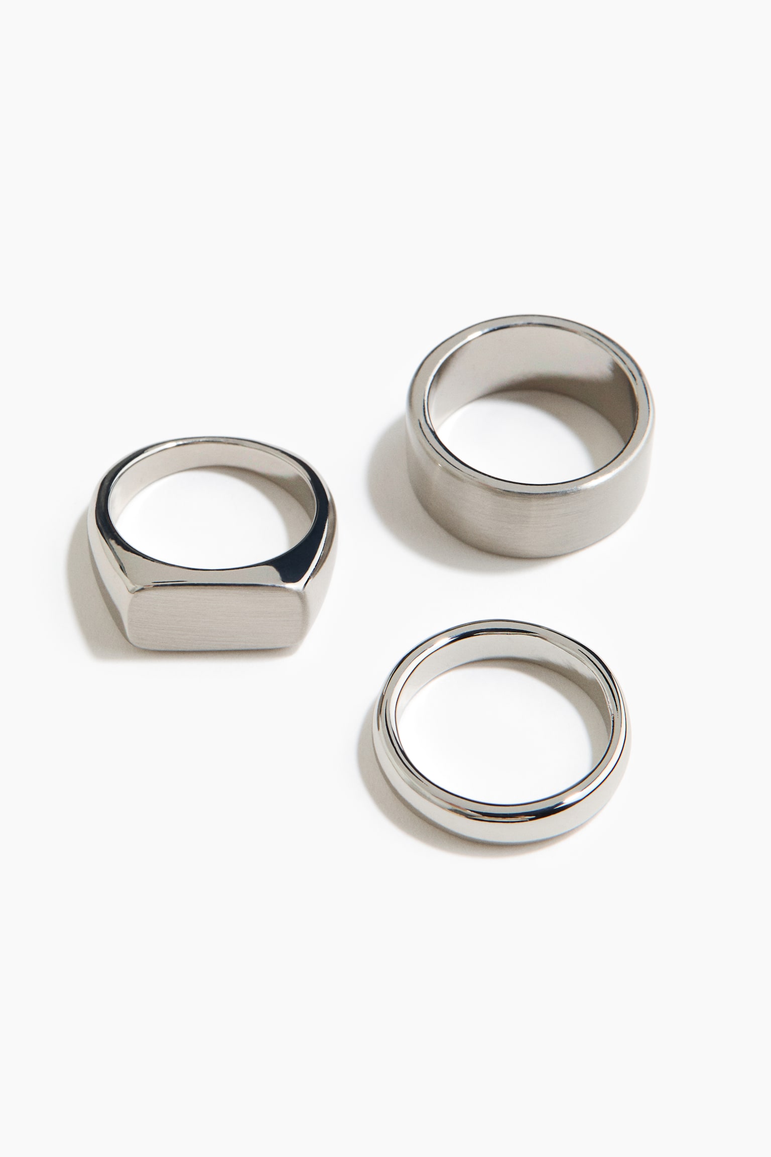 3-pack rings - Sølv - 2
