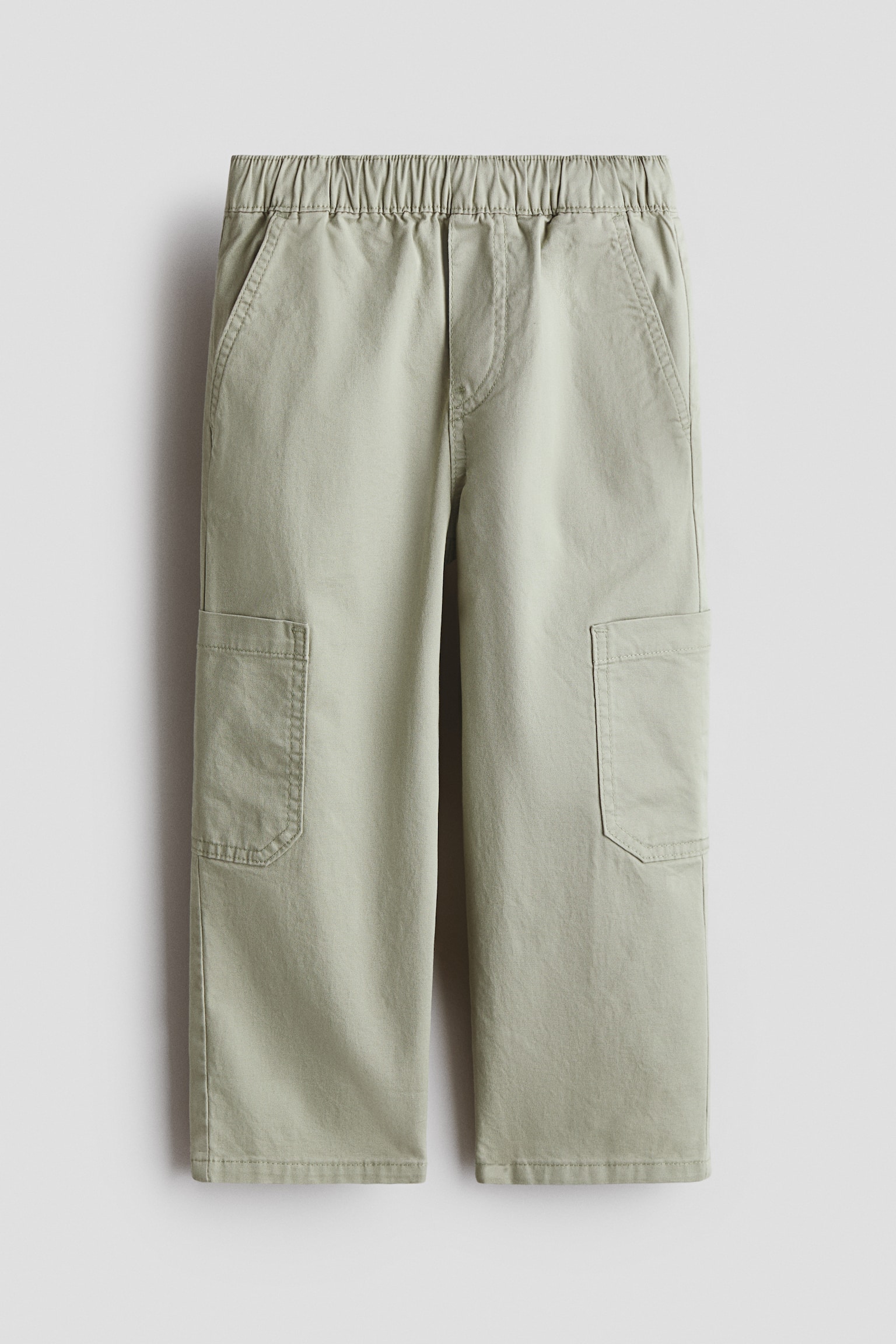 Joggers cargo twill di cotone - Verde kaki chiaro/Beige - 1