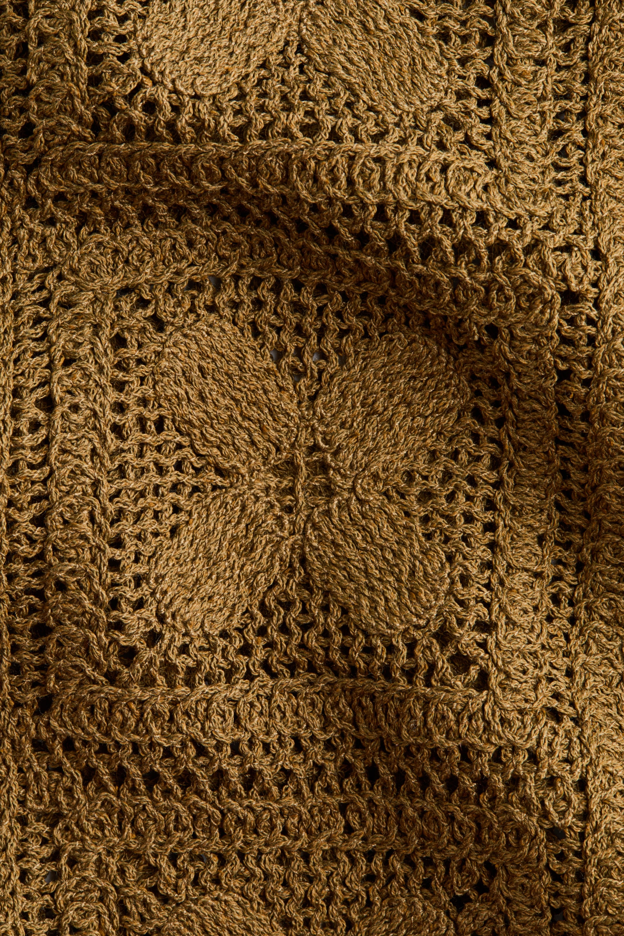 Crochet-Look Silk-Blend Shorts
