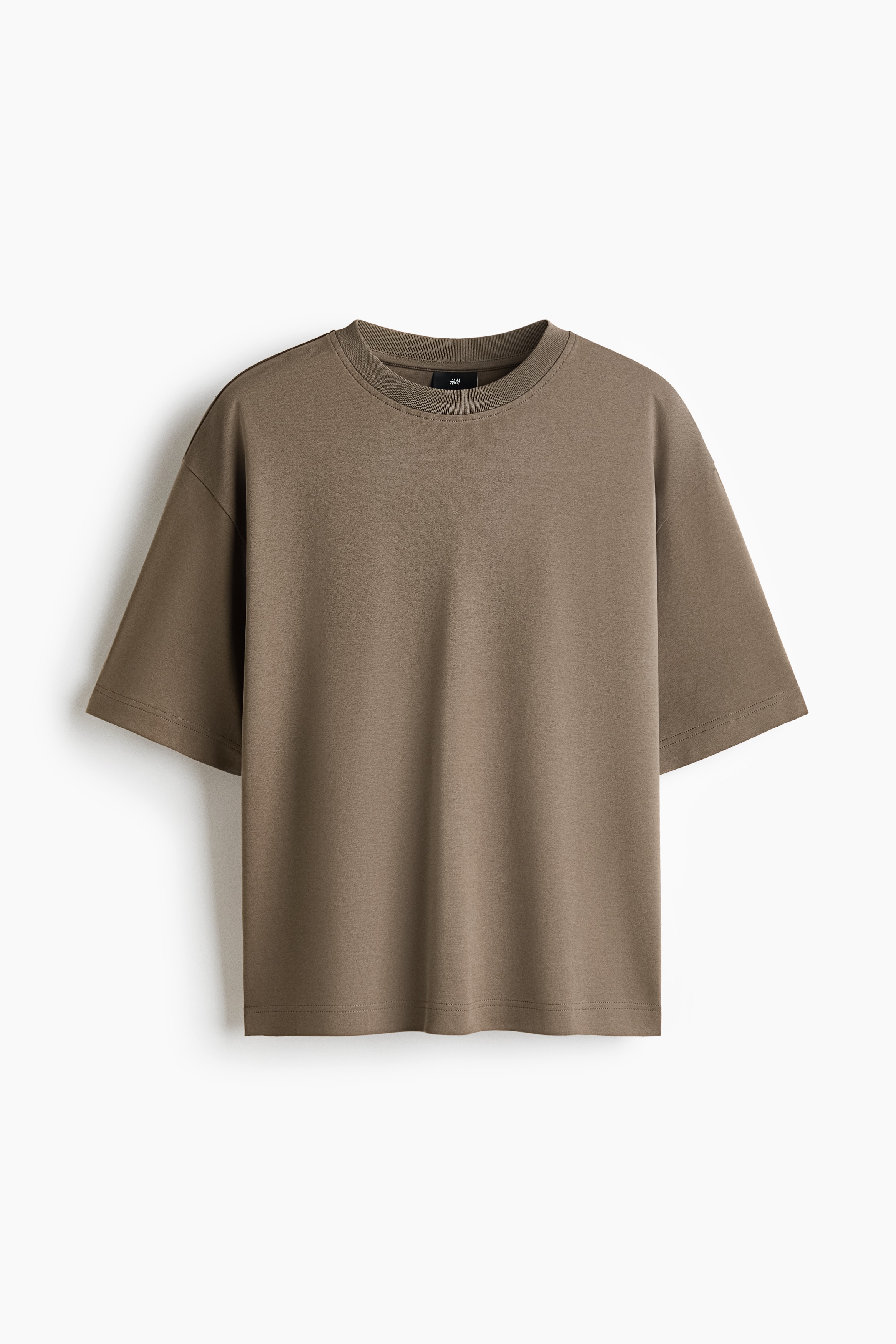 Camiseta interlock Relaxed Fit - Topo oscuro/Violeta ciruela/Negro/Gris jaspeado/Crema