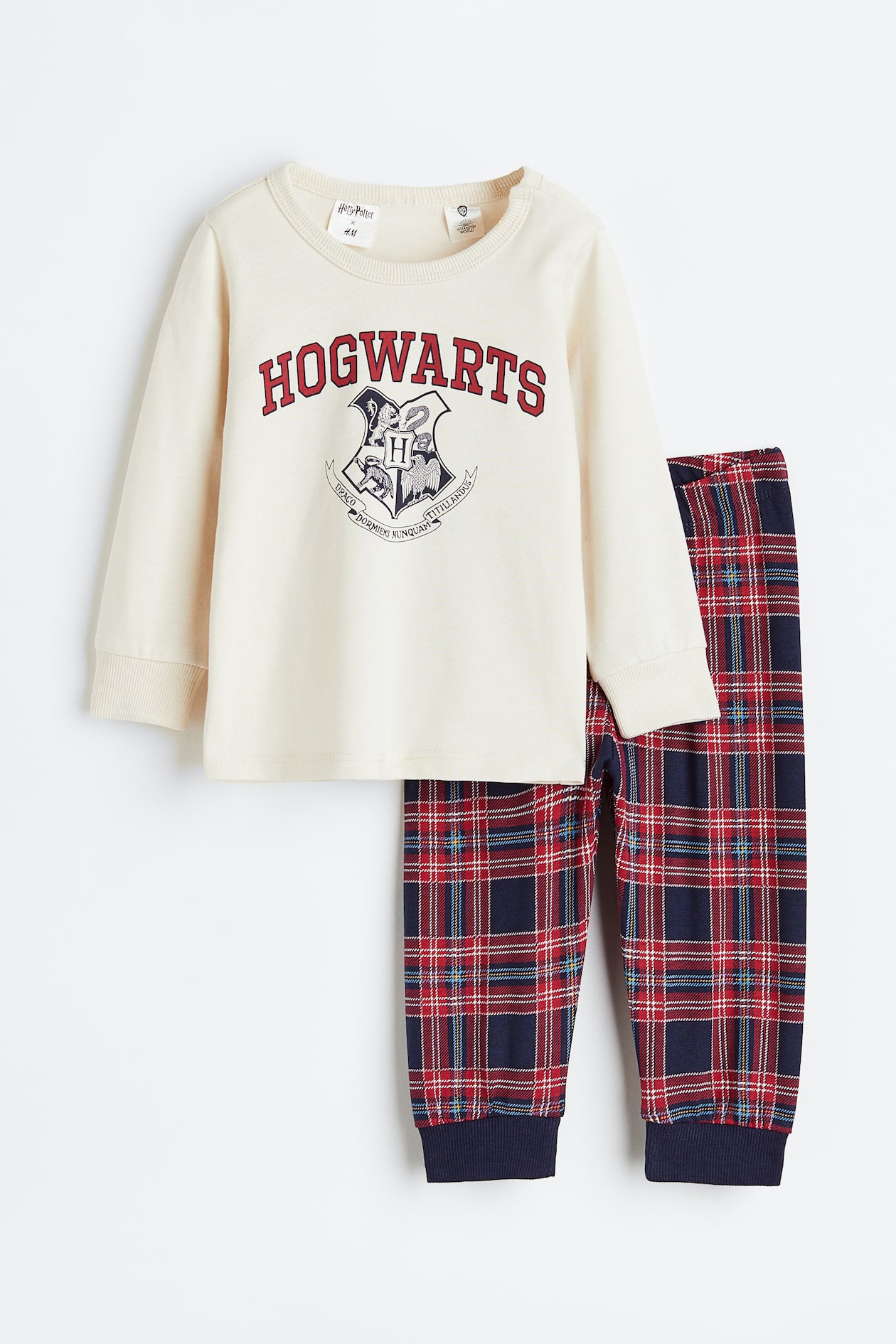 Printed cotton pyjamas Natural white/Harry Potter Kids H&M GB