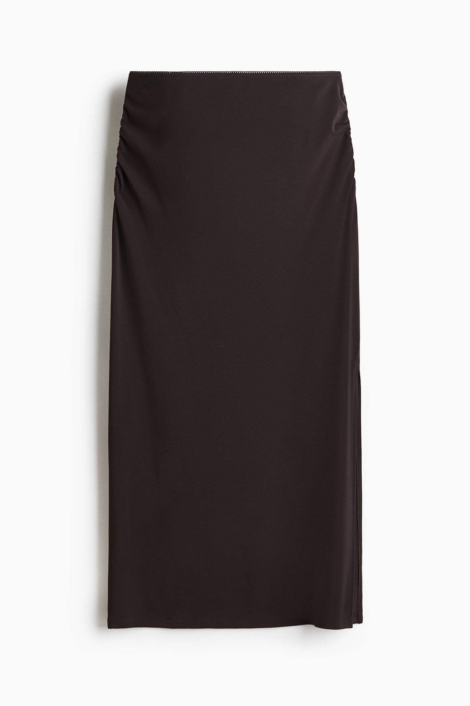 Draped midi skirt - Dark brown/Black/Polka dot/Cream/Polka dot - 2
