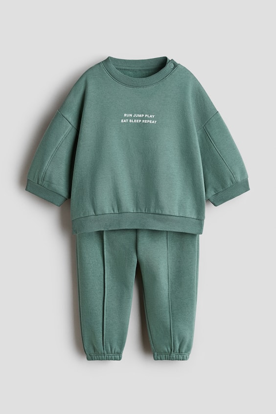 Детские топы H&M 2-Piece Printed Sweatshirt and Joggers Set