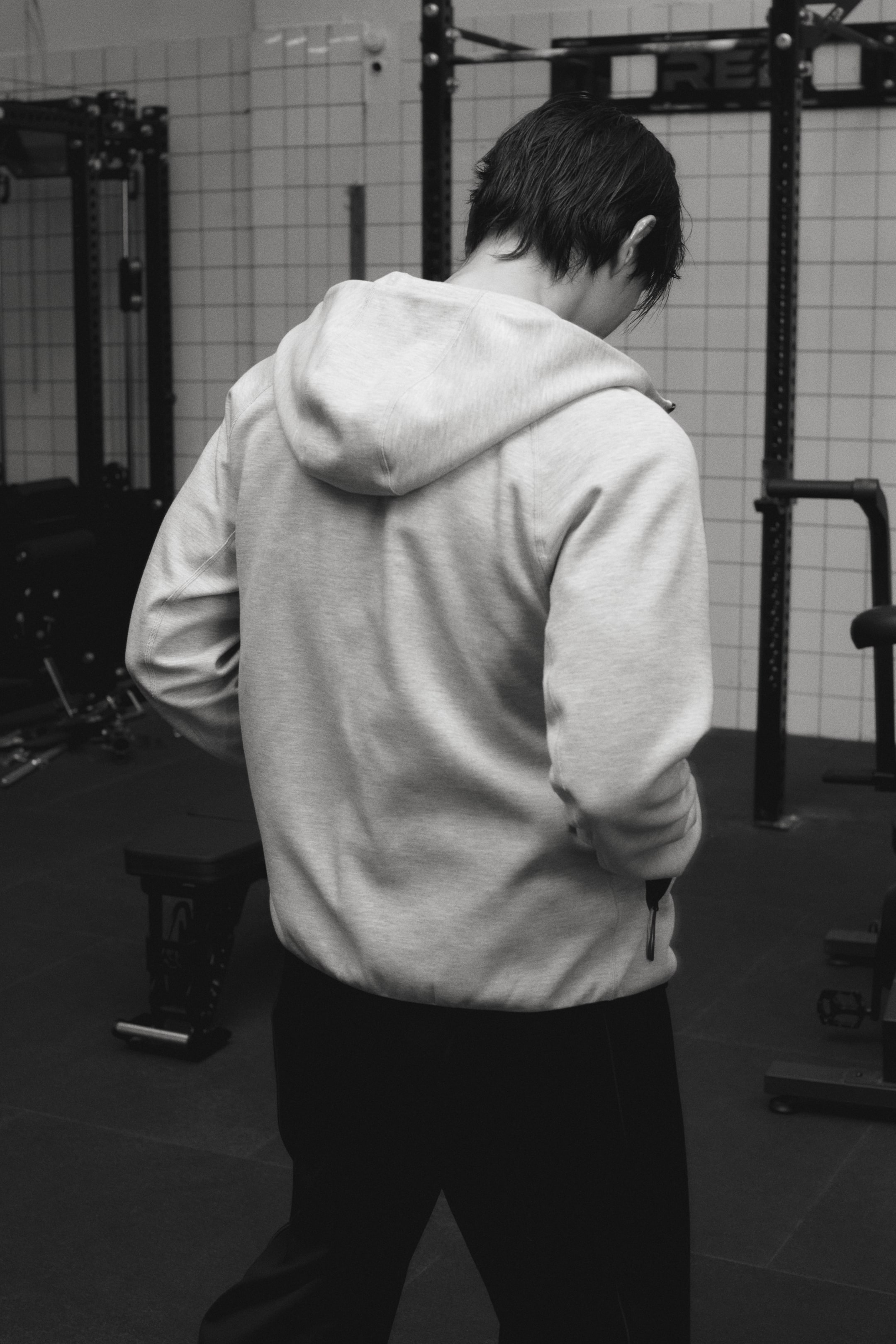 Visa större bild: Träningsmunkjacka med DryMove™ - Gråmelerad - HERR | H&M FI 4