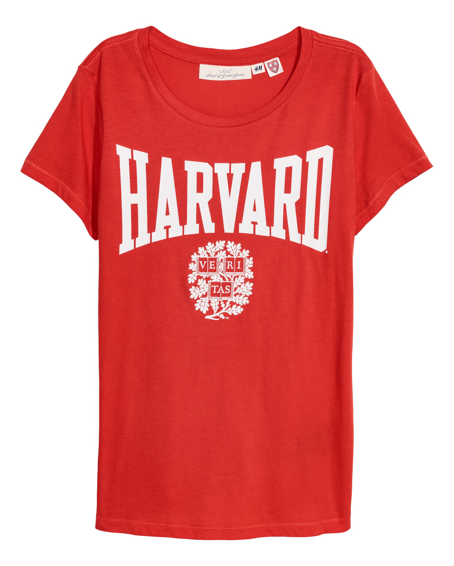 T-shirt with Printed Design - Short sleeve - Red - Ladies | H&M US