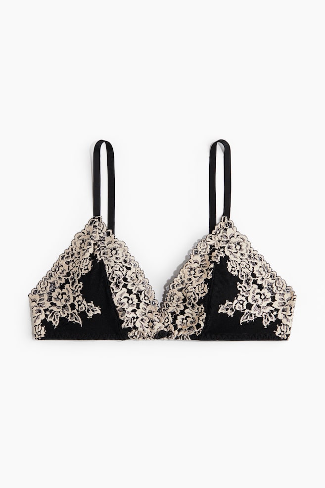 Padded soft lace bra - Black/Cream/Powder pink/Cream/Black/Cream/Light blue/Cream/Light beige/White/Light pink - 1
