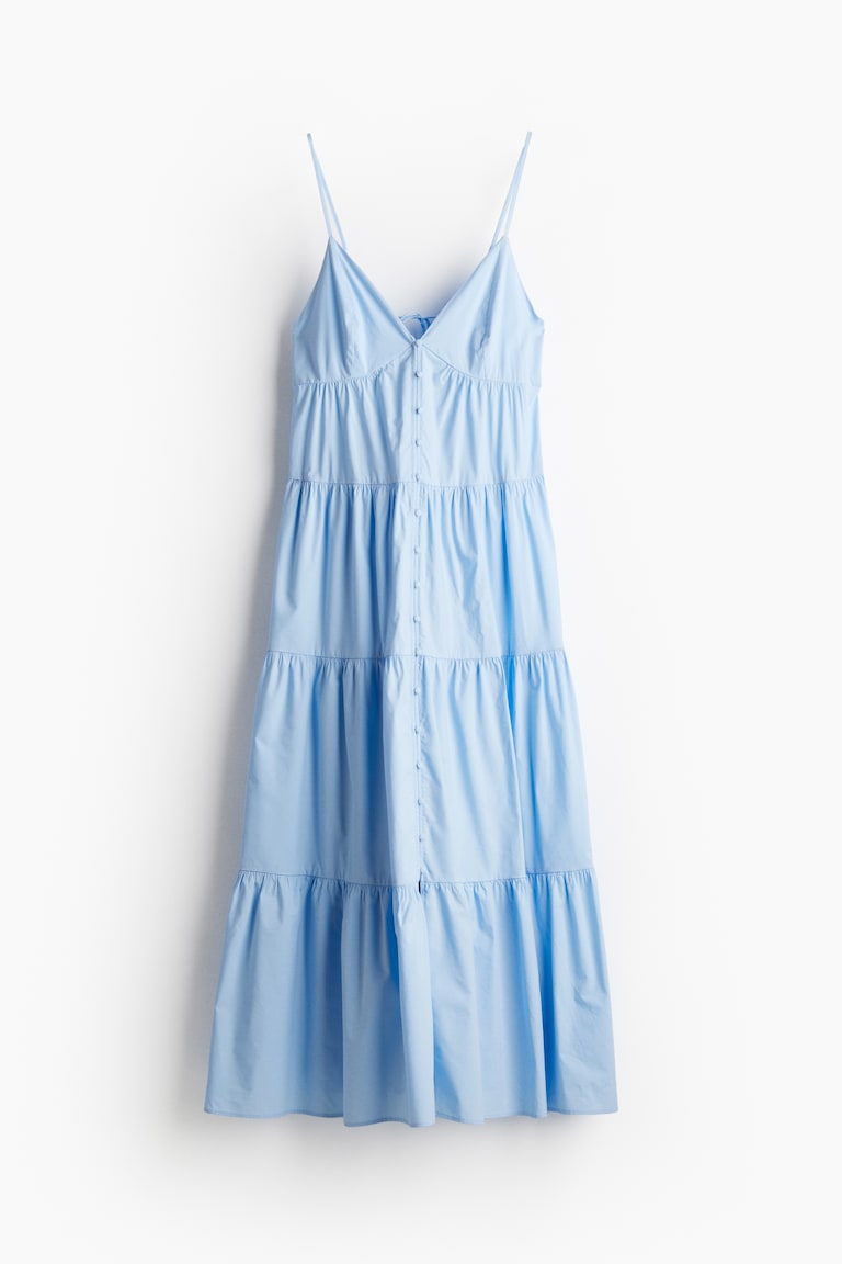 Women's Light blue Tiered Strappy Dress | H&M US