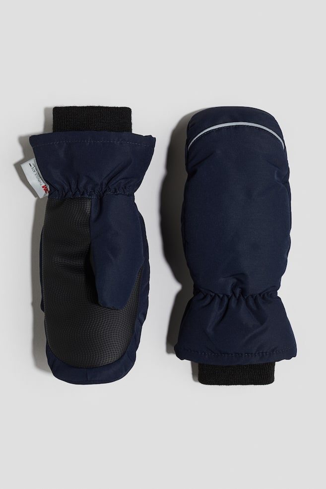Water-repellent padded mittens - Dark blue - 1