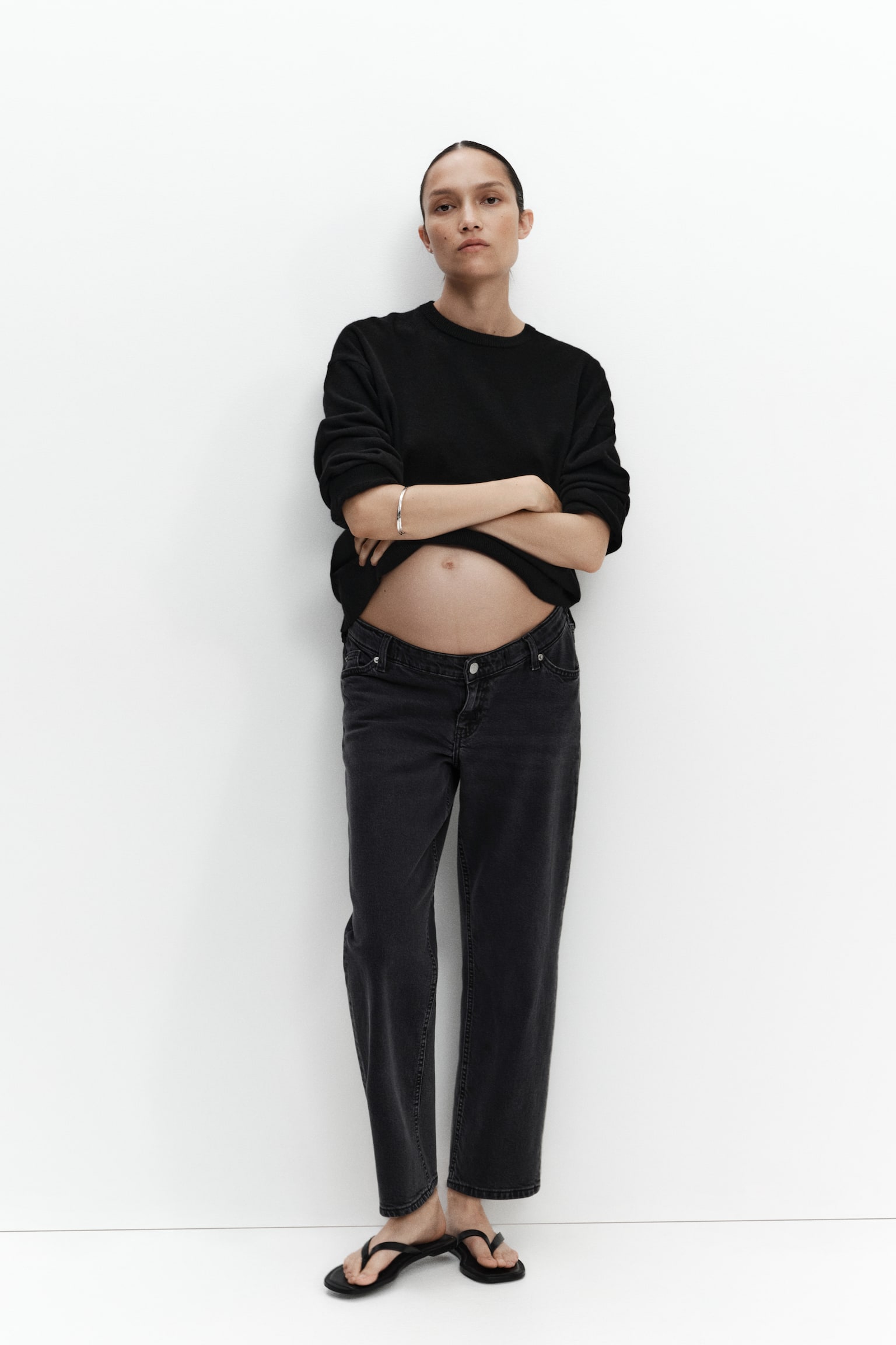 MAMA Straight Ankle Jeans - Black/Denim blue/White/Dark denim blue - 1