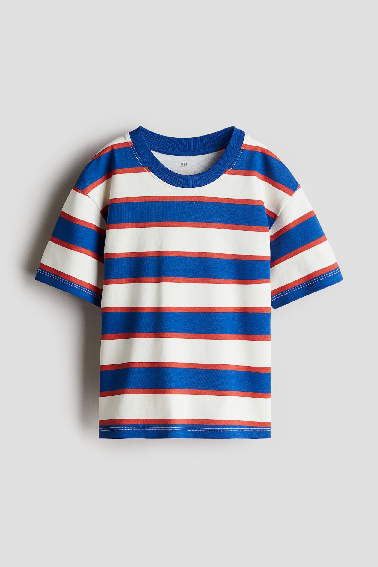 プリントTシャツ - ブルー／ボーダー | H&M JP