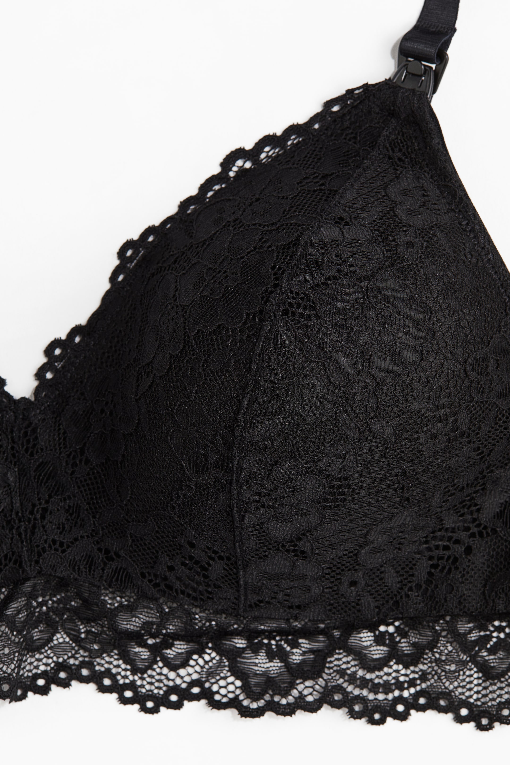 MAMA Padded Lace Nursing Bra - Black - Ladies | H&M US