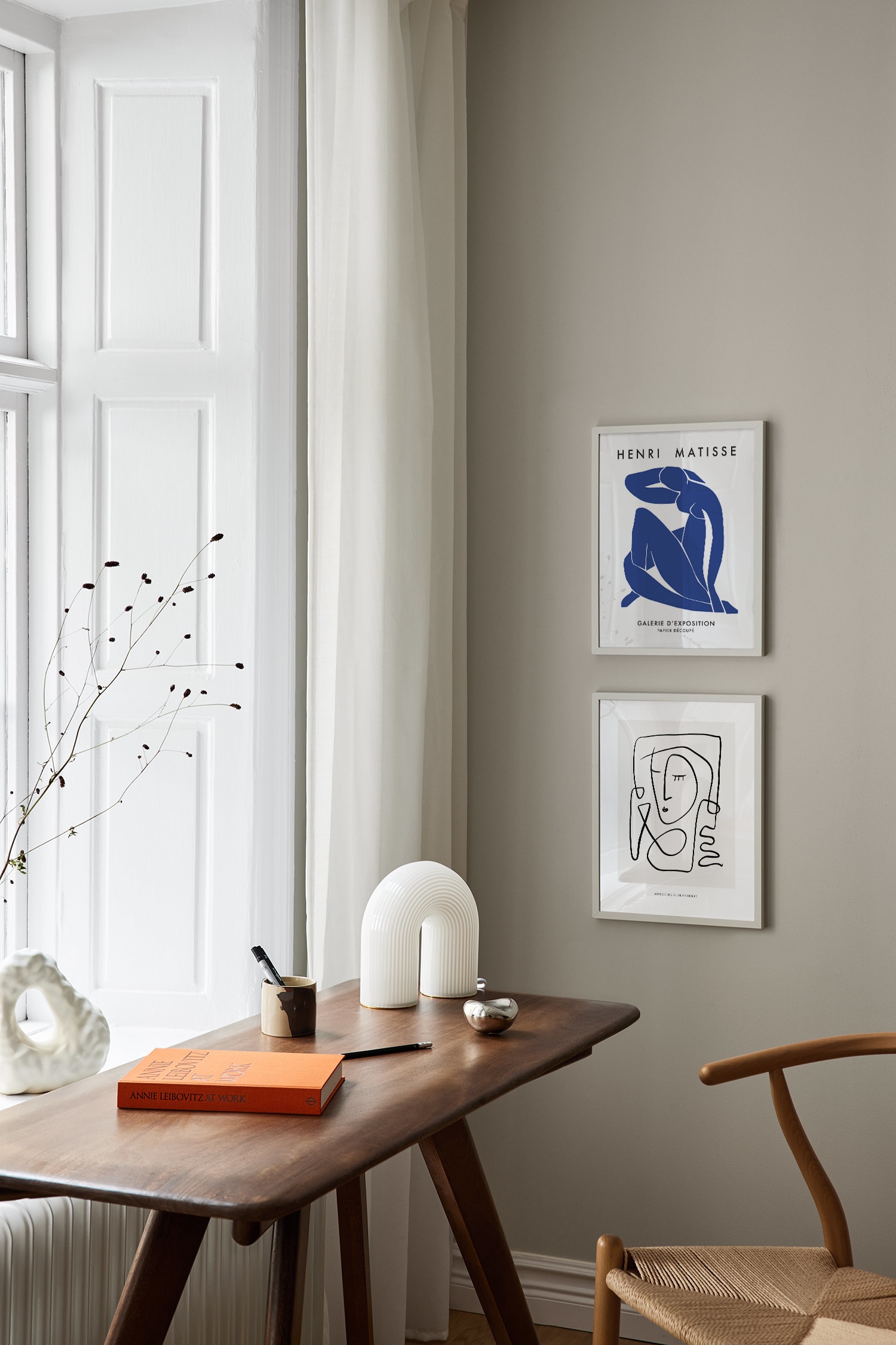 Abstract Expression Plakat - Sort/grå