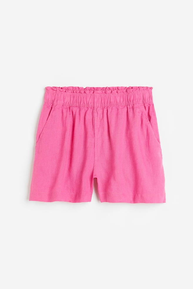 Linen shorts - Pink/Light beige/Black/Orange/dc/dc/dc/dc - 2