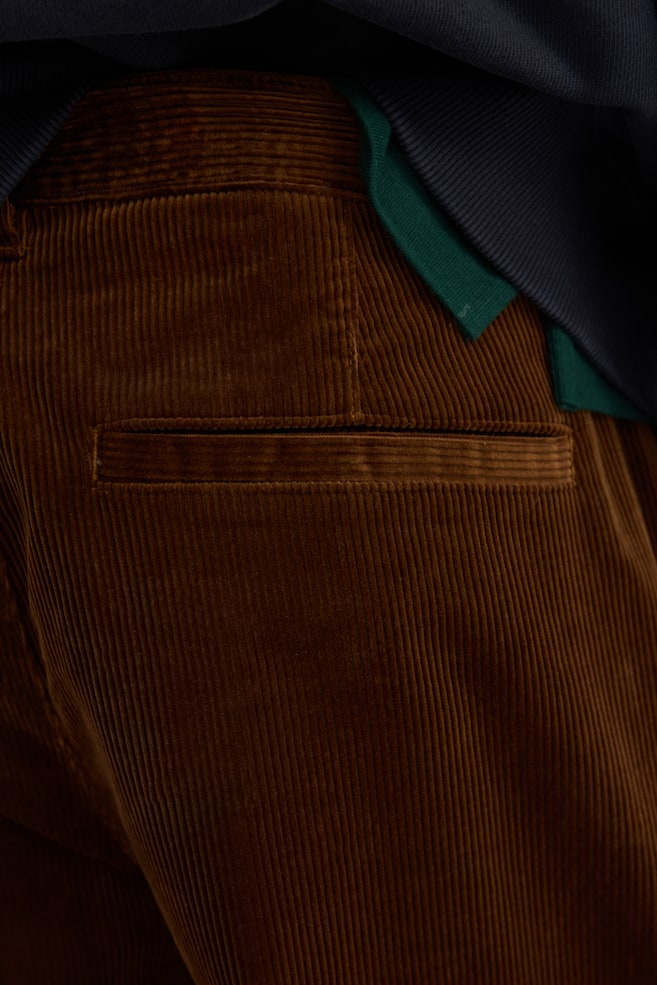 Relaxed-Fit Corduroy Pants - Dark brown/Dark khaki green/Black/Brown/Beige - 3