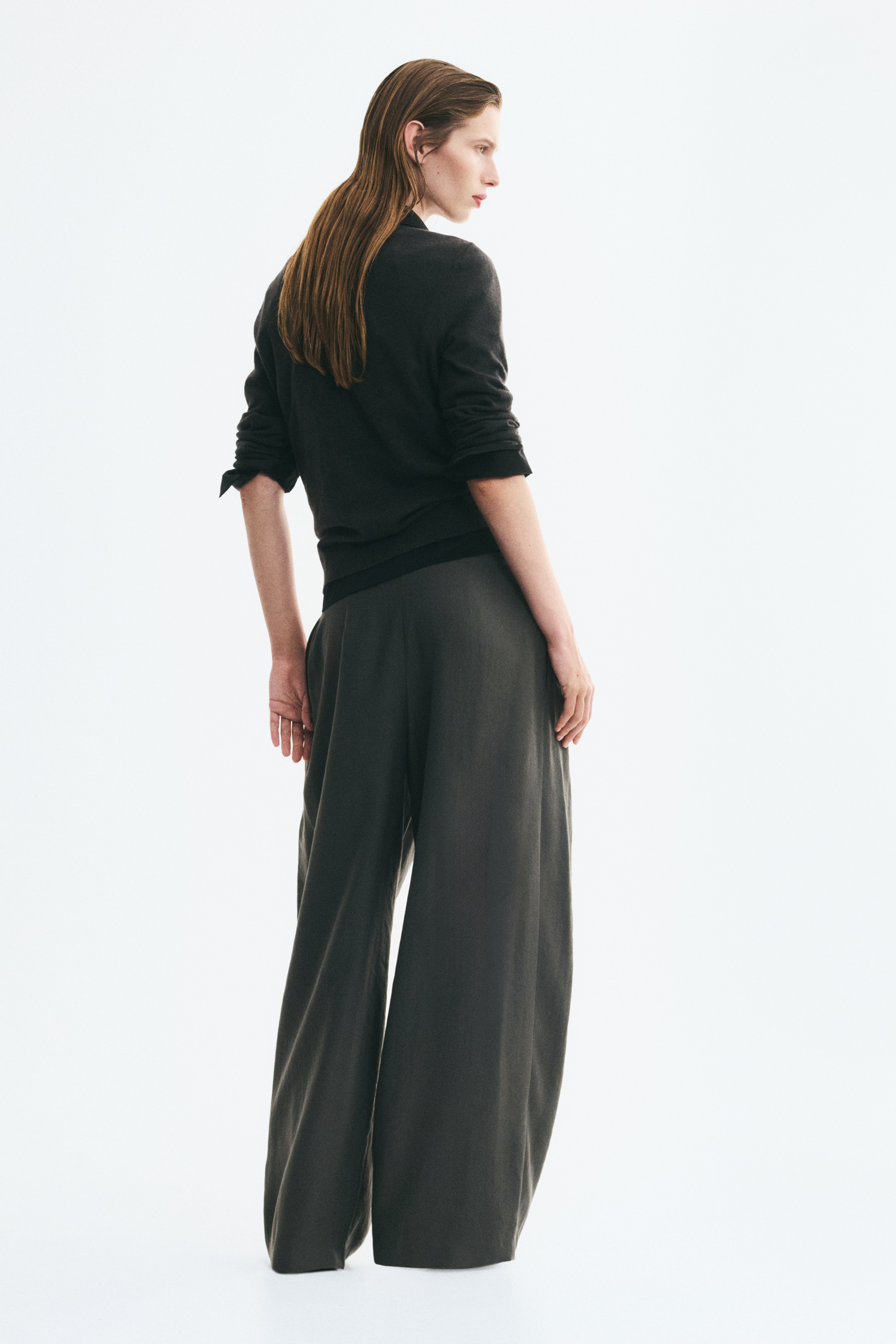 Women's Burgundy Wrap-Detail Barrel Pants | H&M US