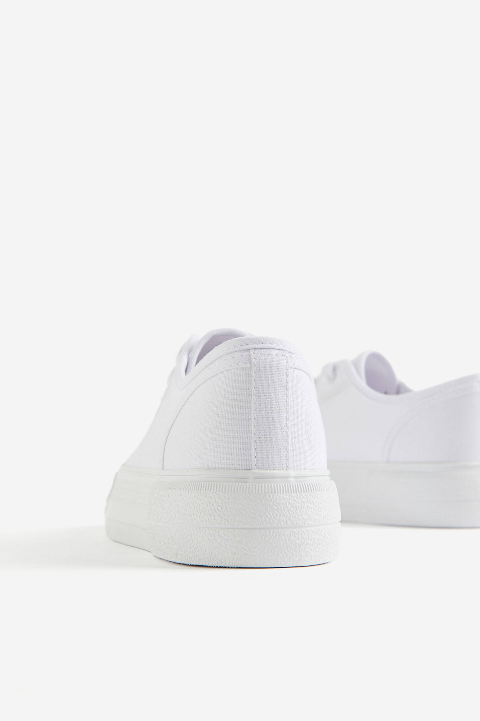 Canvas Sneakers - White/Greige - 3