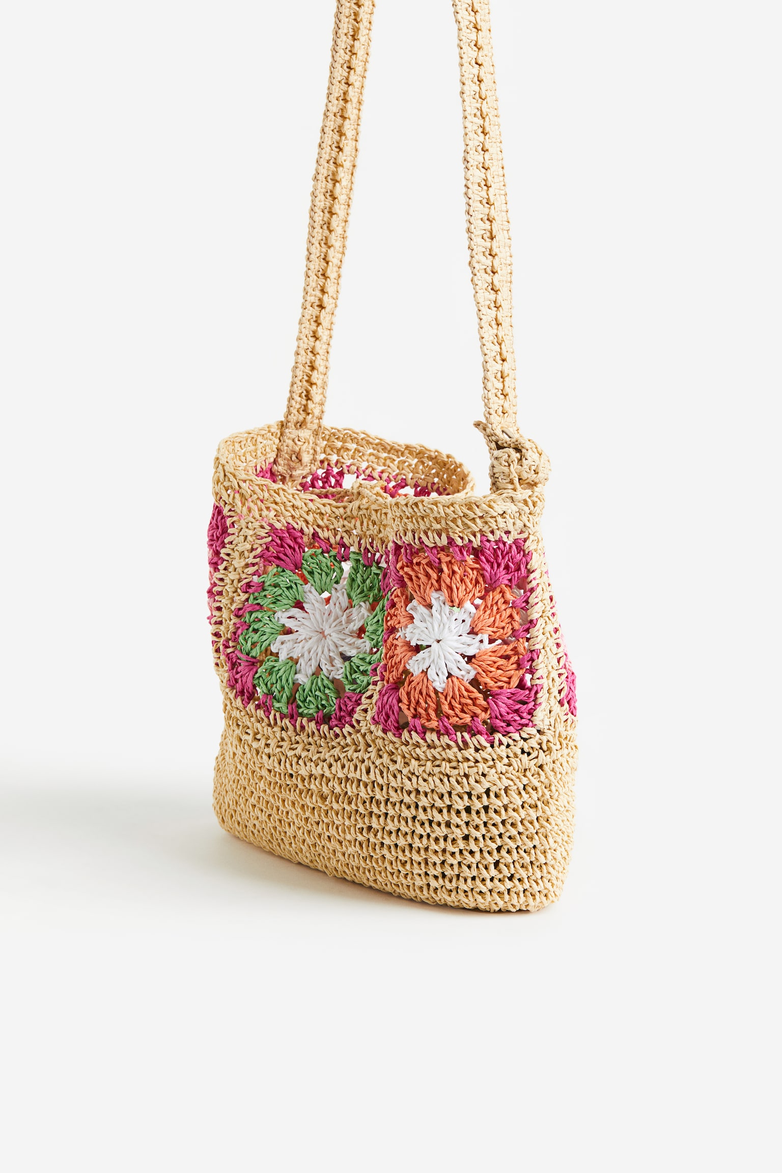 Straw Shoulder Bag - Beige - 2