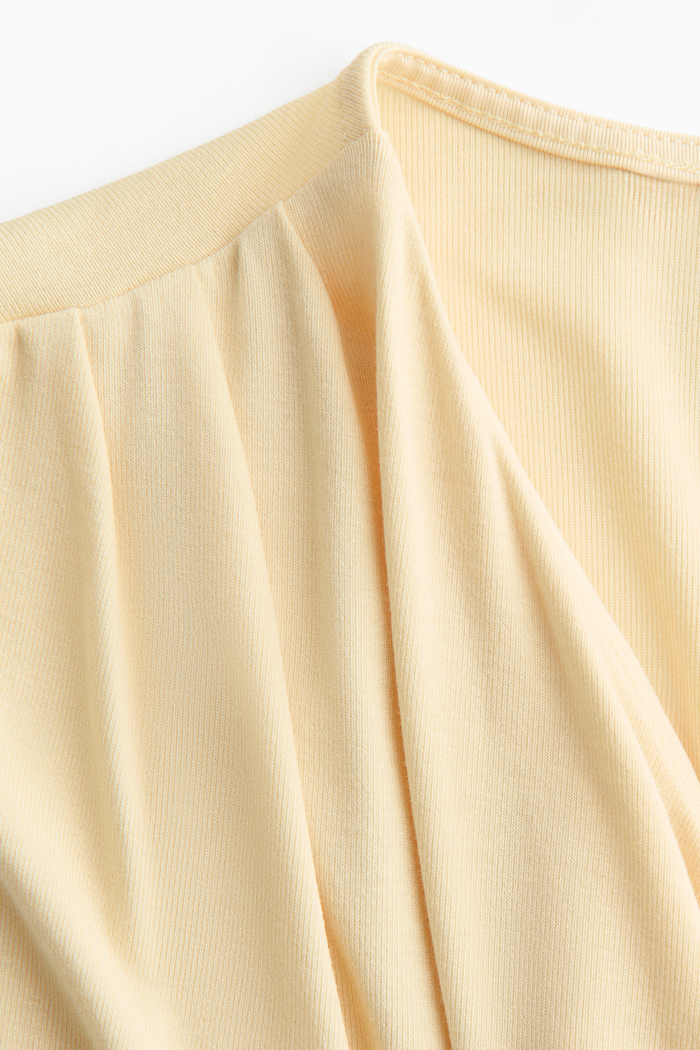 Women's Light yellow Draped Asymmetric Top | H&M US