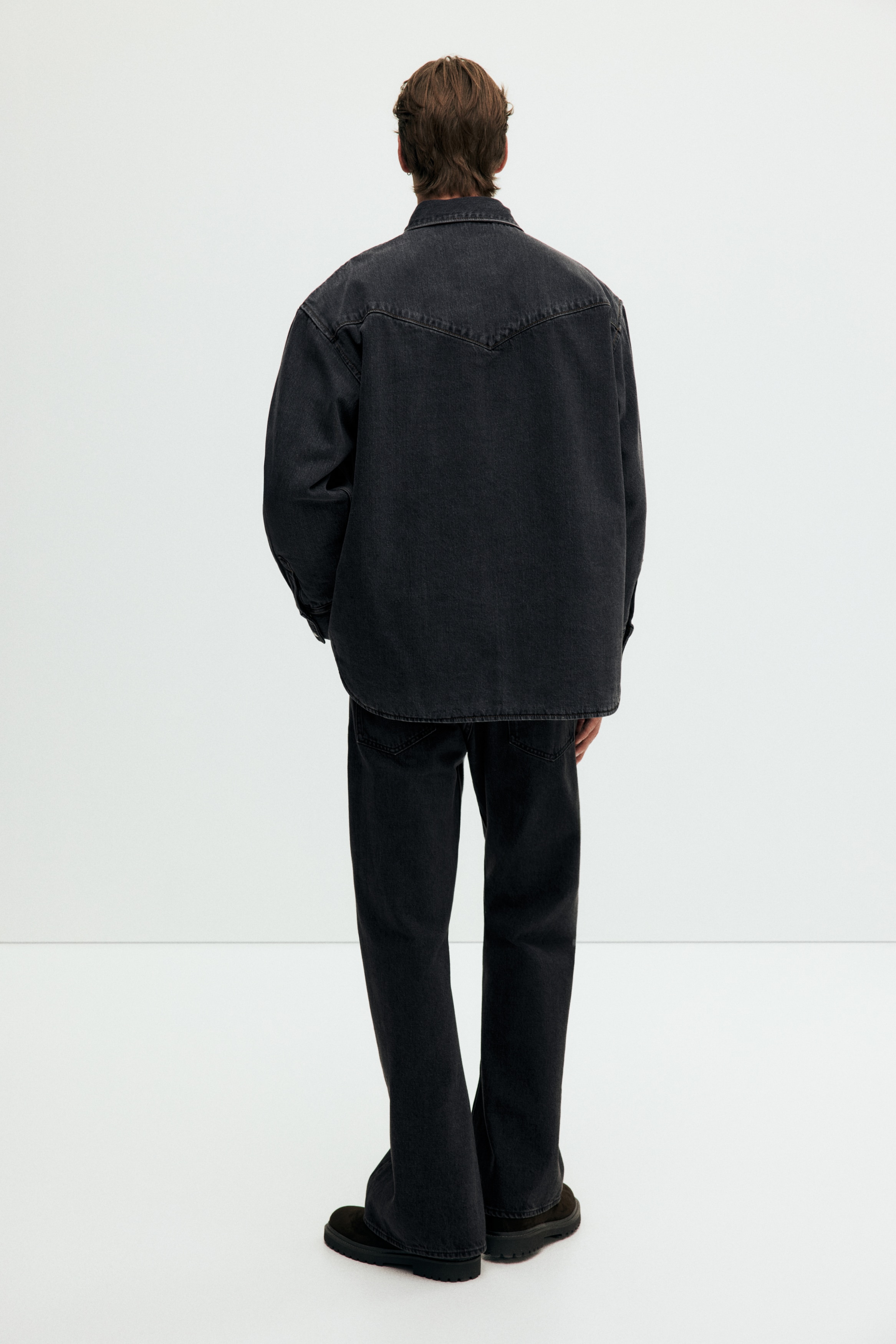 Oversized Fit Padded denim shirt