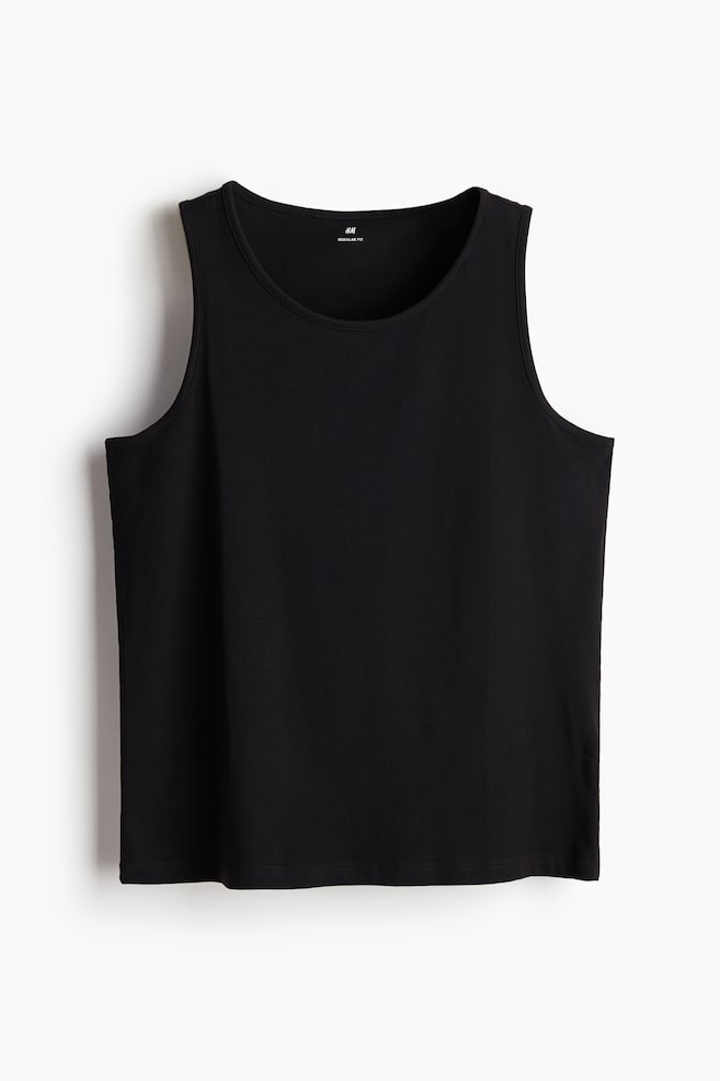 Regular Fit Tank Top - Black/White - 1