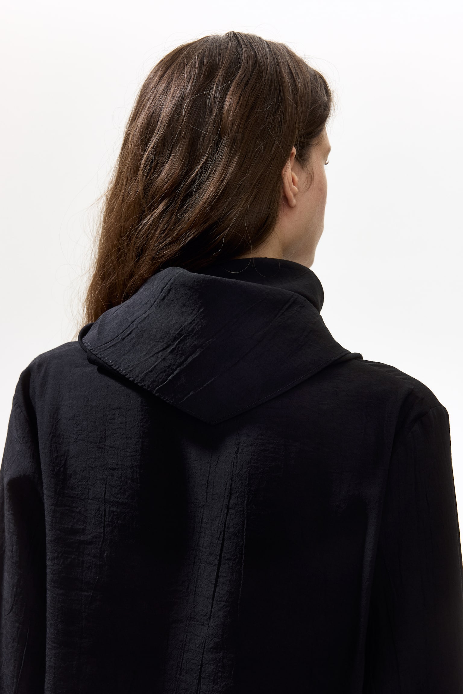 Scarf-detail shirt - Black/Light dusty turquoise - 5