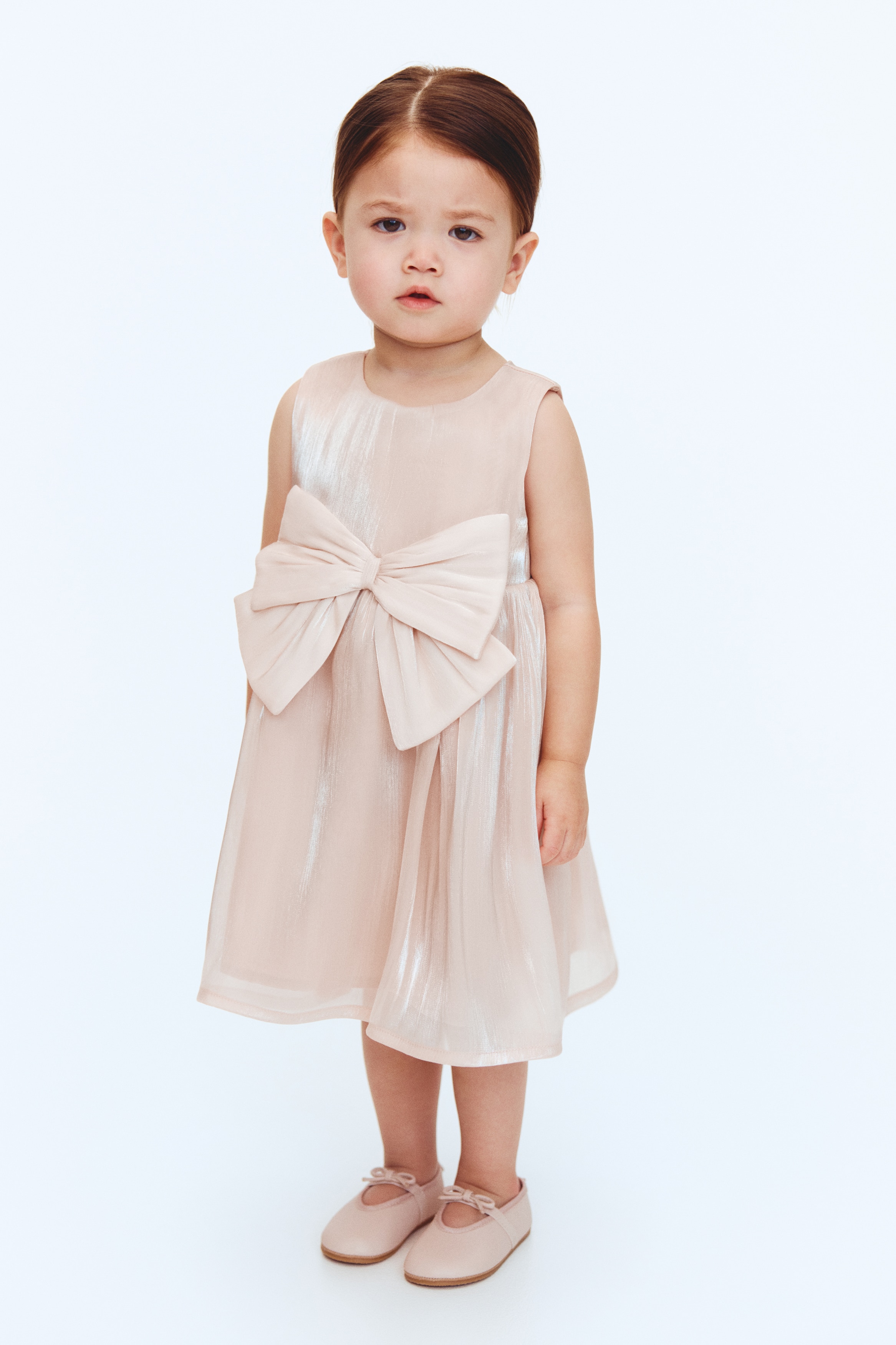 Abito in organza con fiocco decorativo - Rosa polvere chiaro/Rosa polvere chiaro/Crema/Verde chiaro