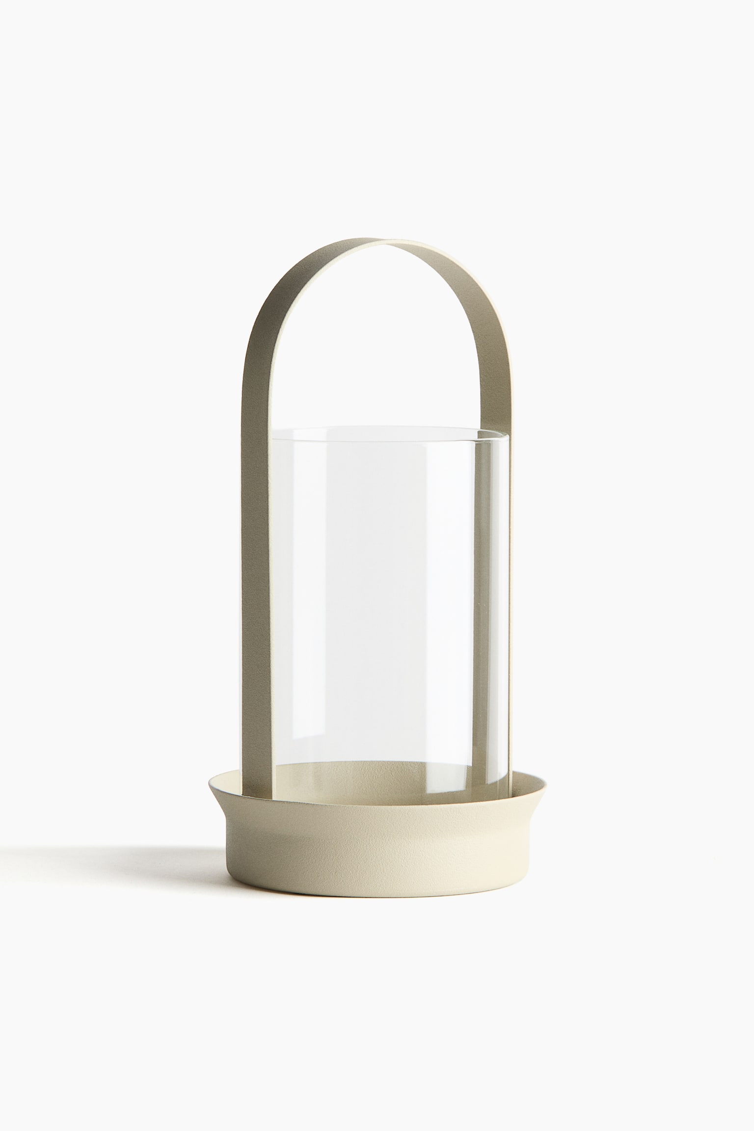 Glass lantern - Light beige/Black - 3